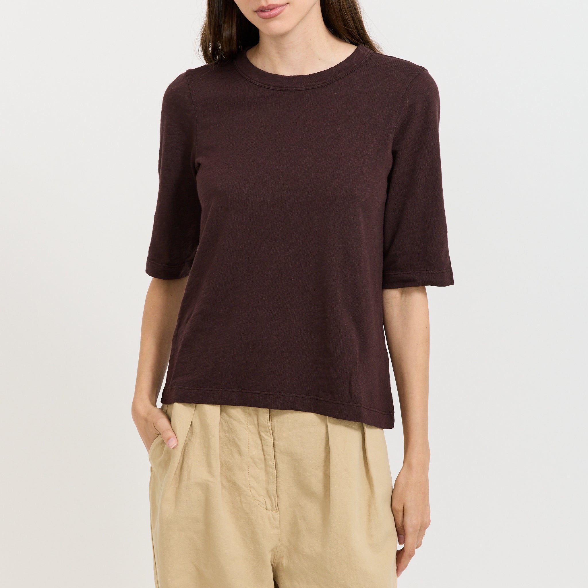 Cleo Garment Dyed Cotton Tee Rich Earth