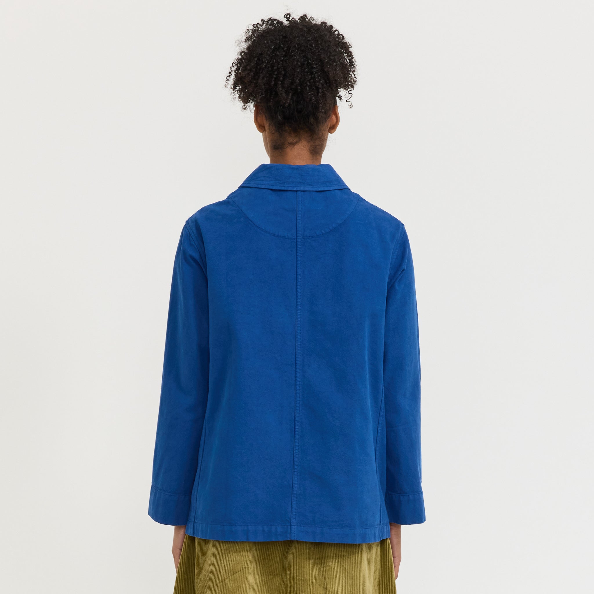 Cotton Canvas Workwear Jacket Cobalt