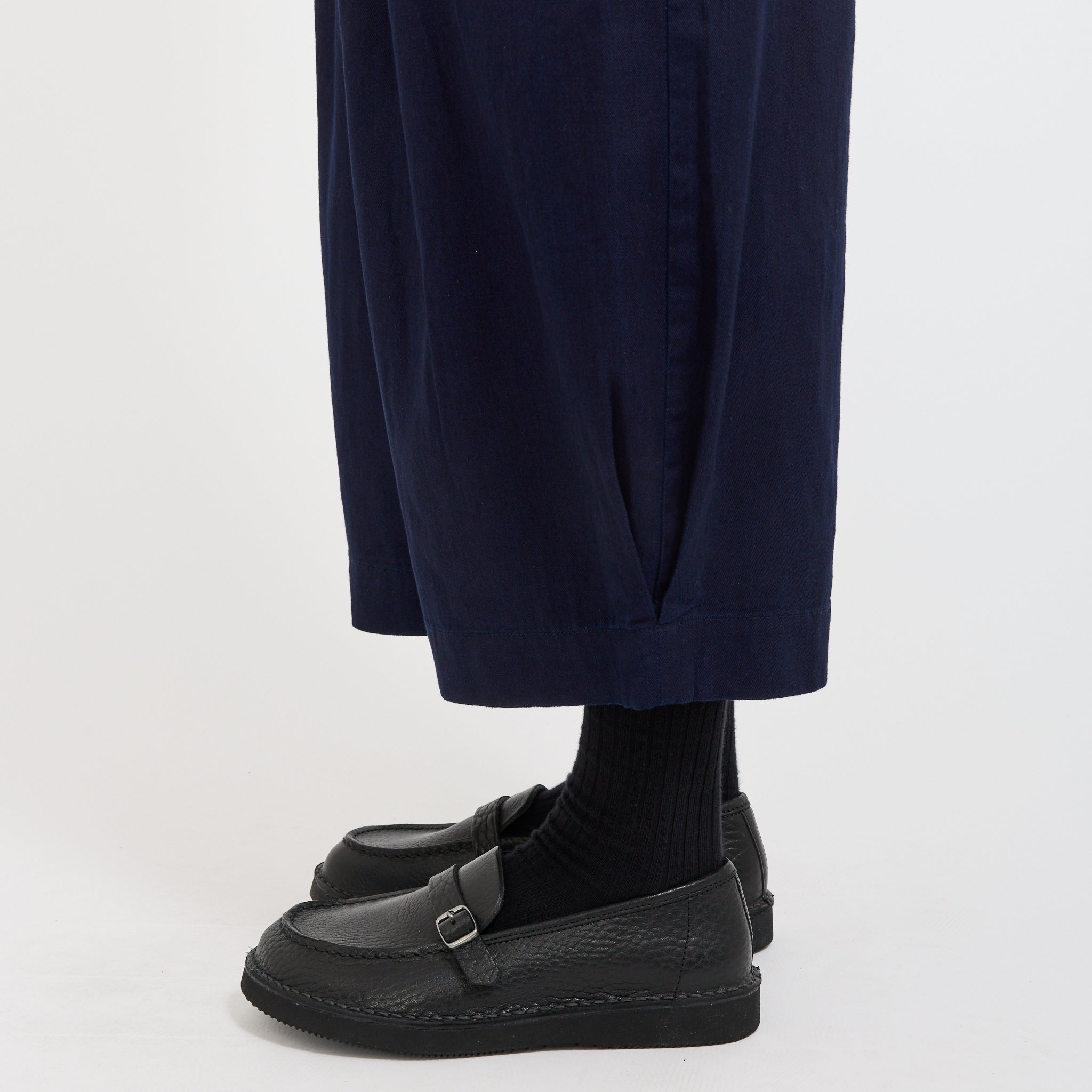 Toast | Cotton Twill Wide Leg Trousers Indigo | Maplestore