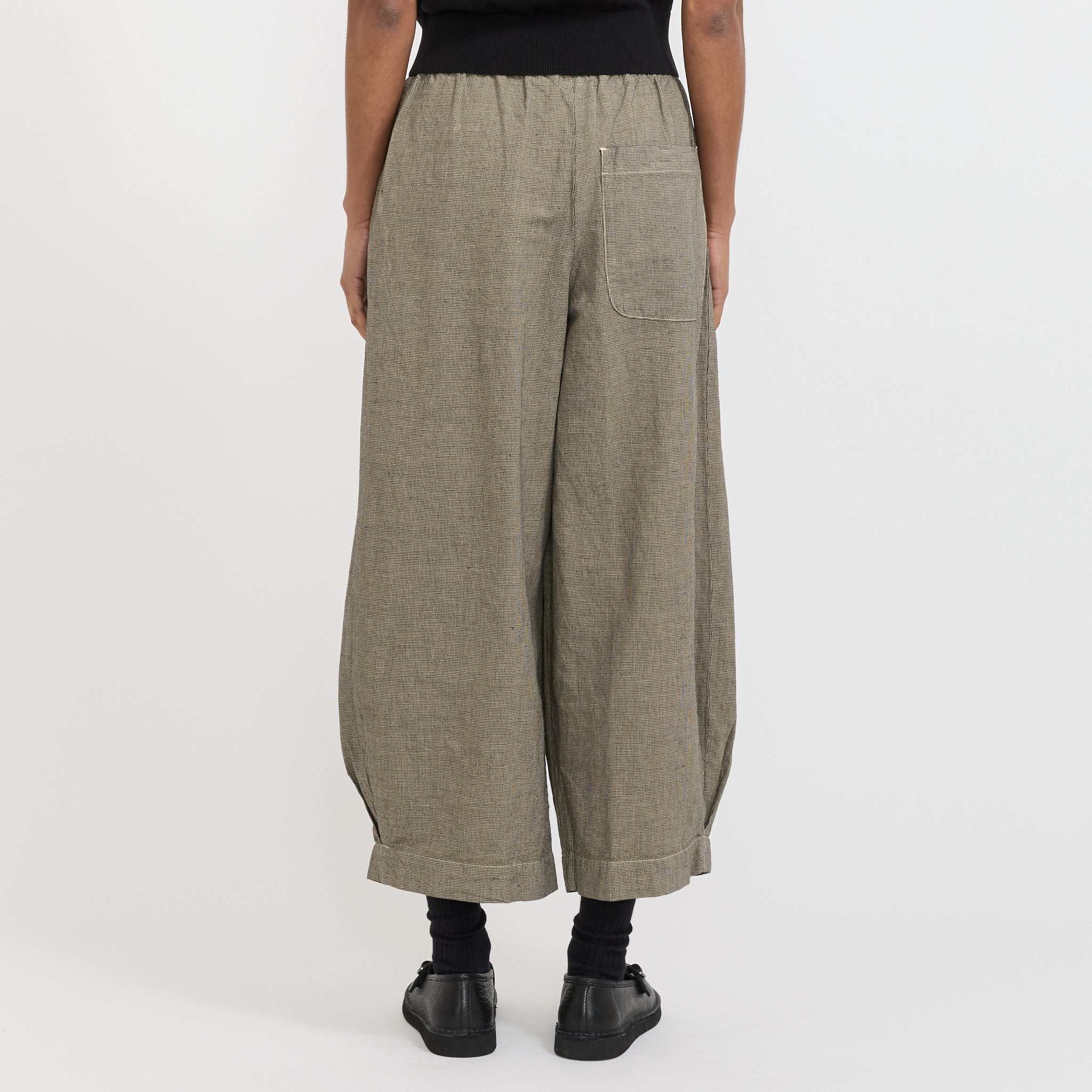 Toast | Micro Houndstooth Wide Leg Trousers Vintage White | Maplestore