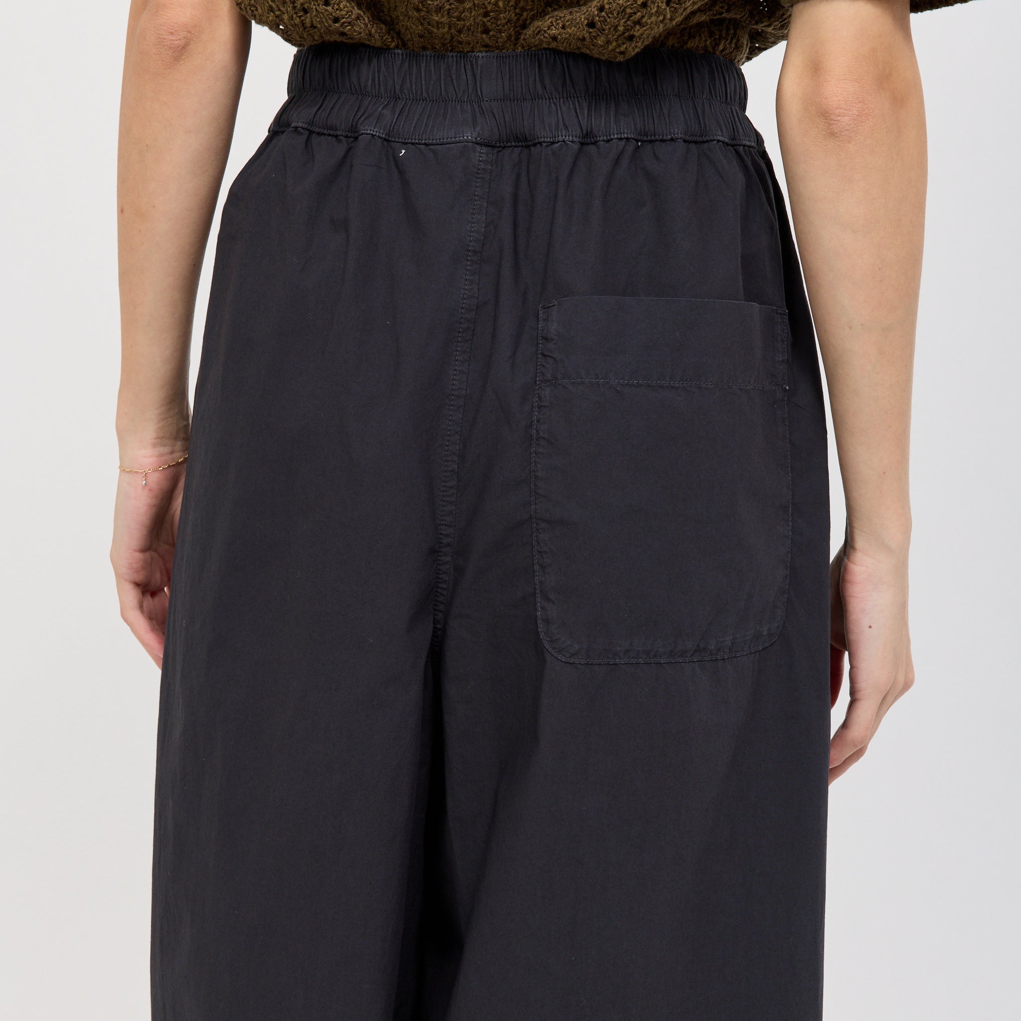 Toast | Pleated Pull On Cotton Poplin Trousers Slate | Maplestore