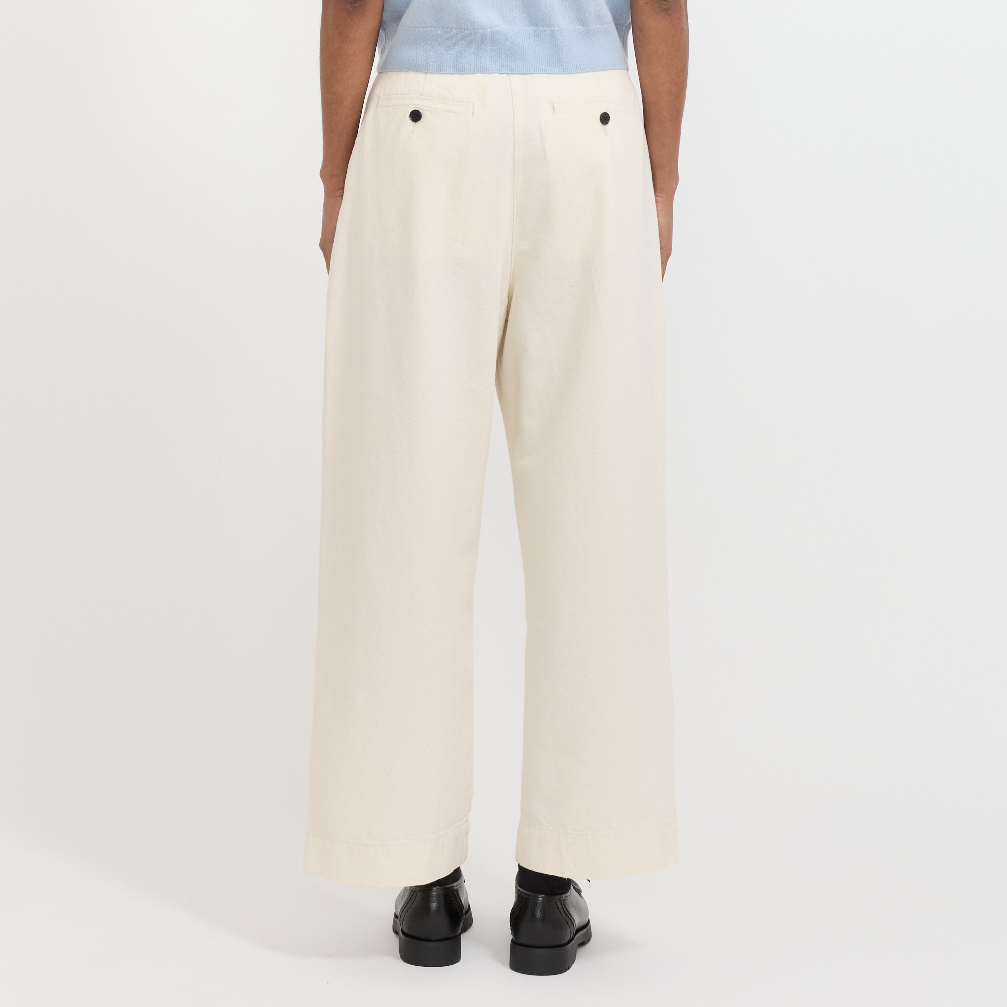 Toast | Pleat Front Cotton Twill Trousers Natural | Maplestore