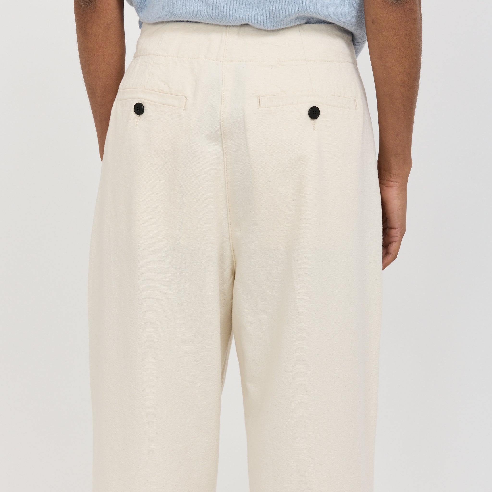 Toast | Pleat Front Cotton Twill Trousers Natural | Maplestore