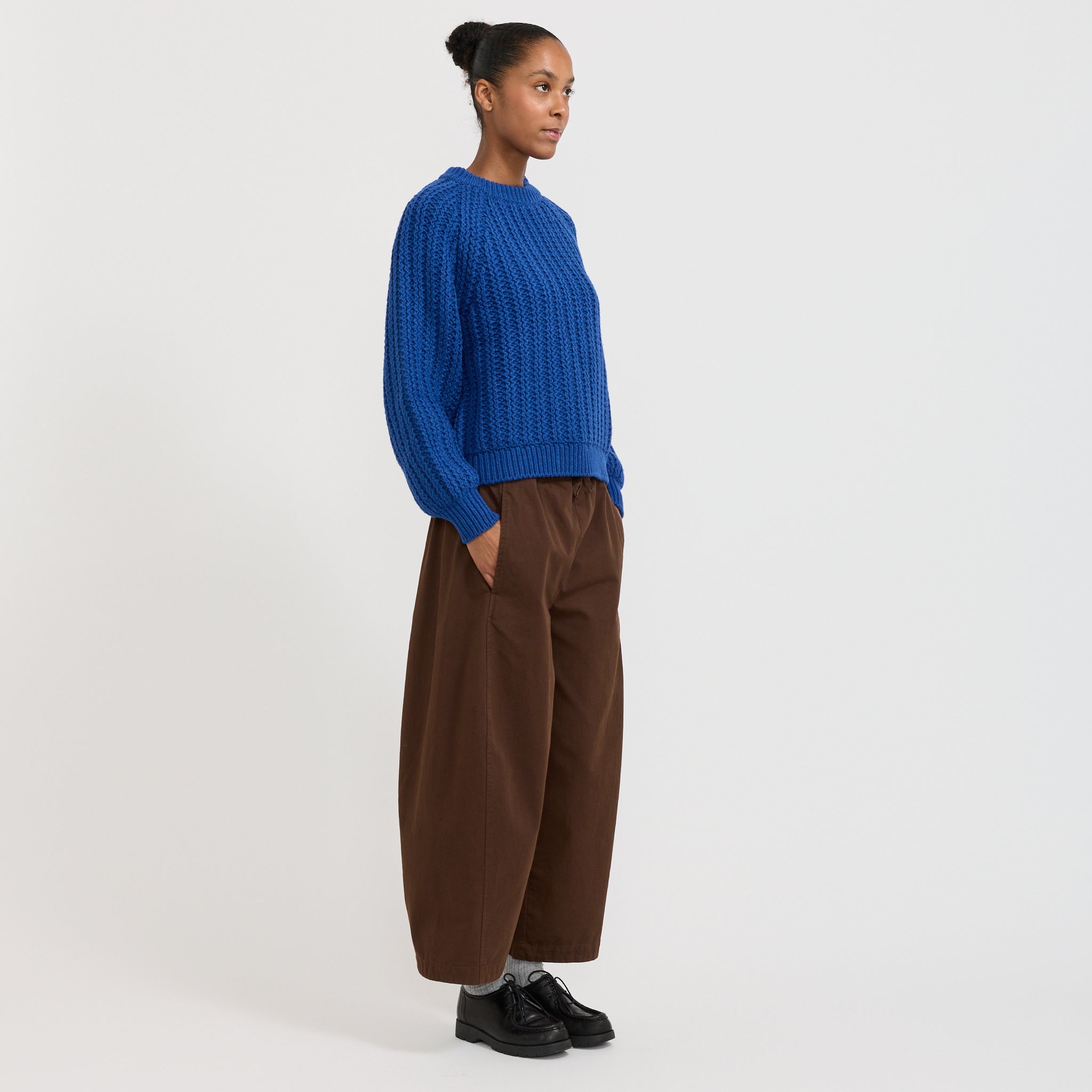 Toast | Racked Rib Wool Cotton Sweater Cobalt | Maplestore