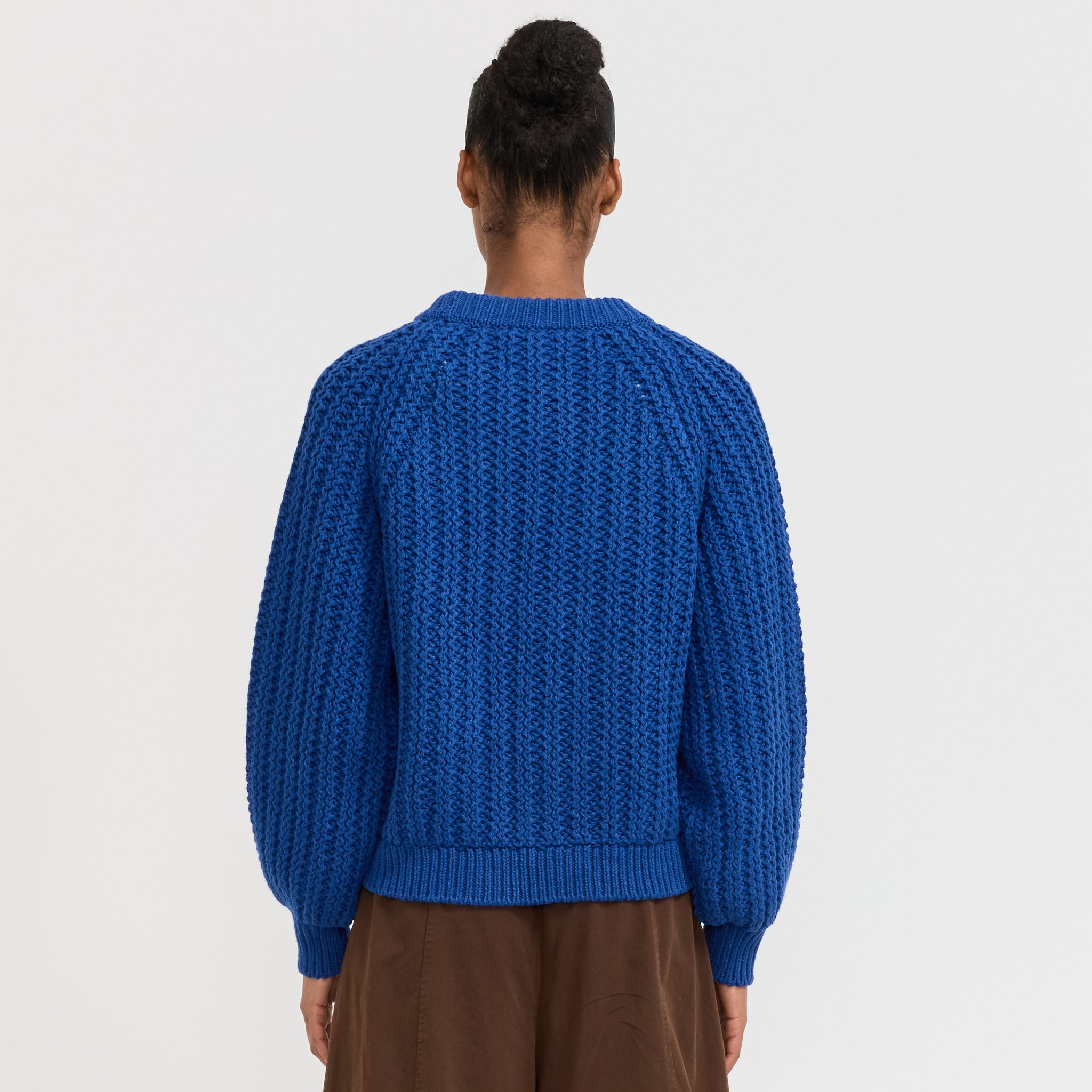 Toast | Racked Rib Wool Cotton Sweater Cobalt | Maplestore