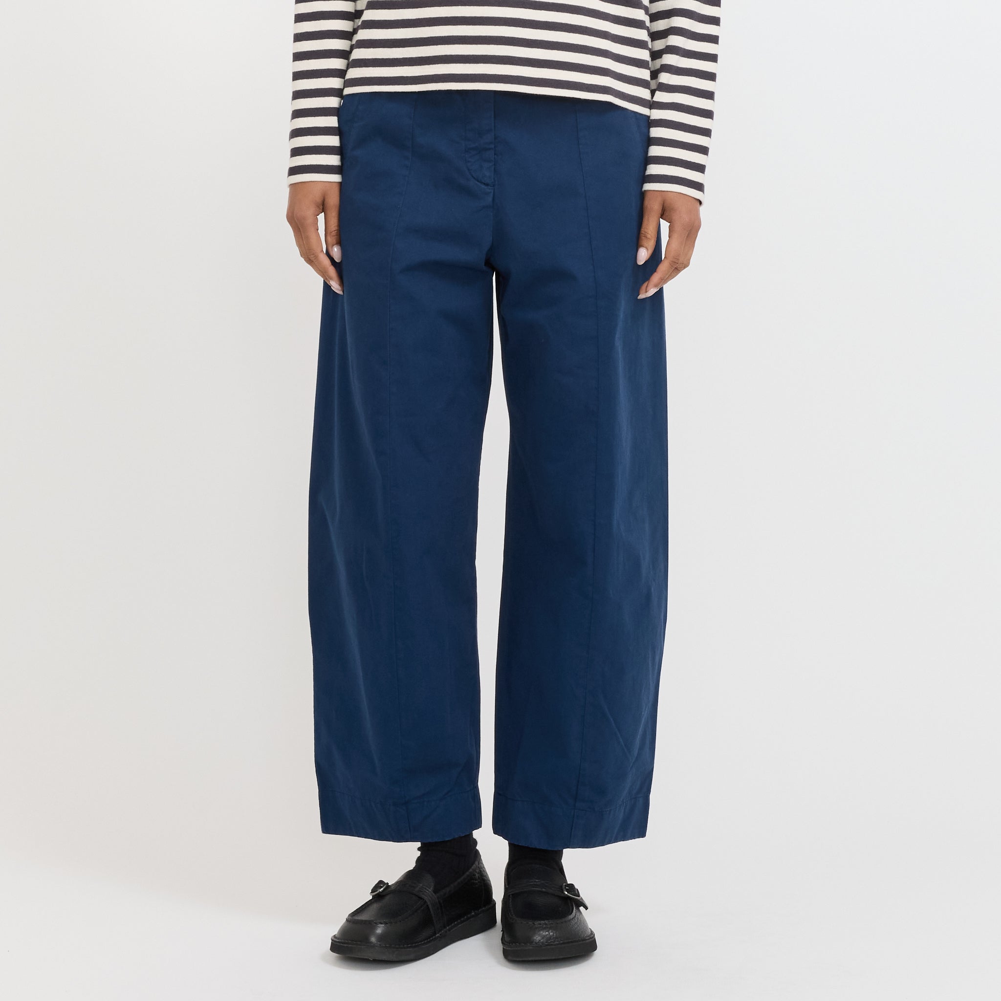Toast | Sculpted Organic Cotton Twill Trousers Mid Blue | Maplestore