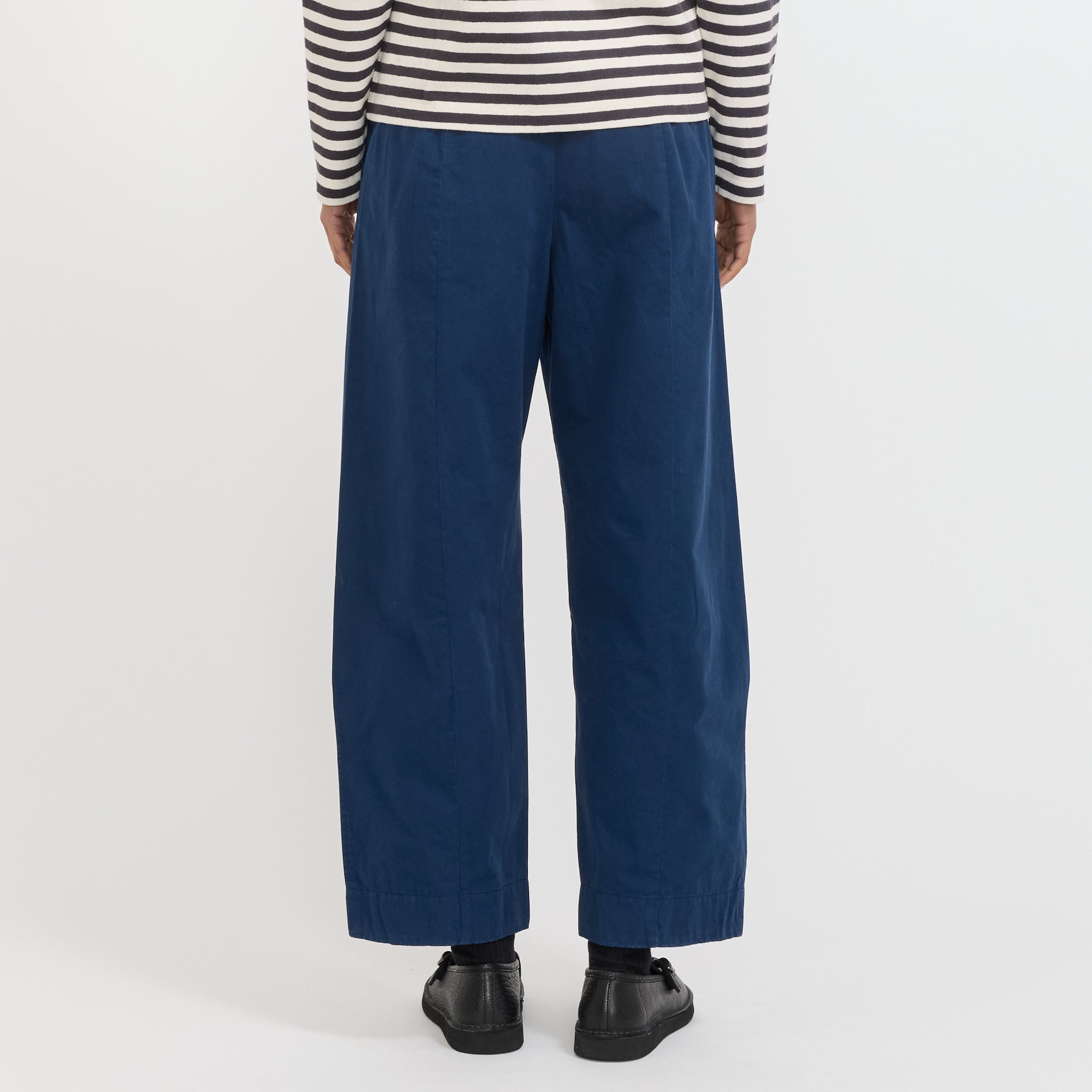 Toast | Sculpted Organic Cotton Twill Trousers Mid Blue | Maplestore