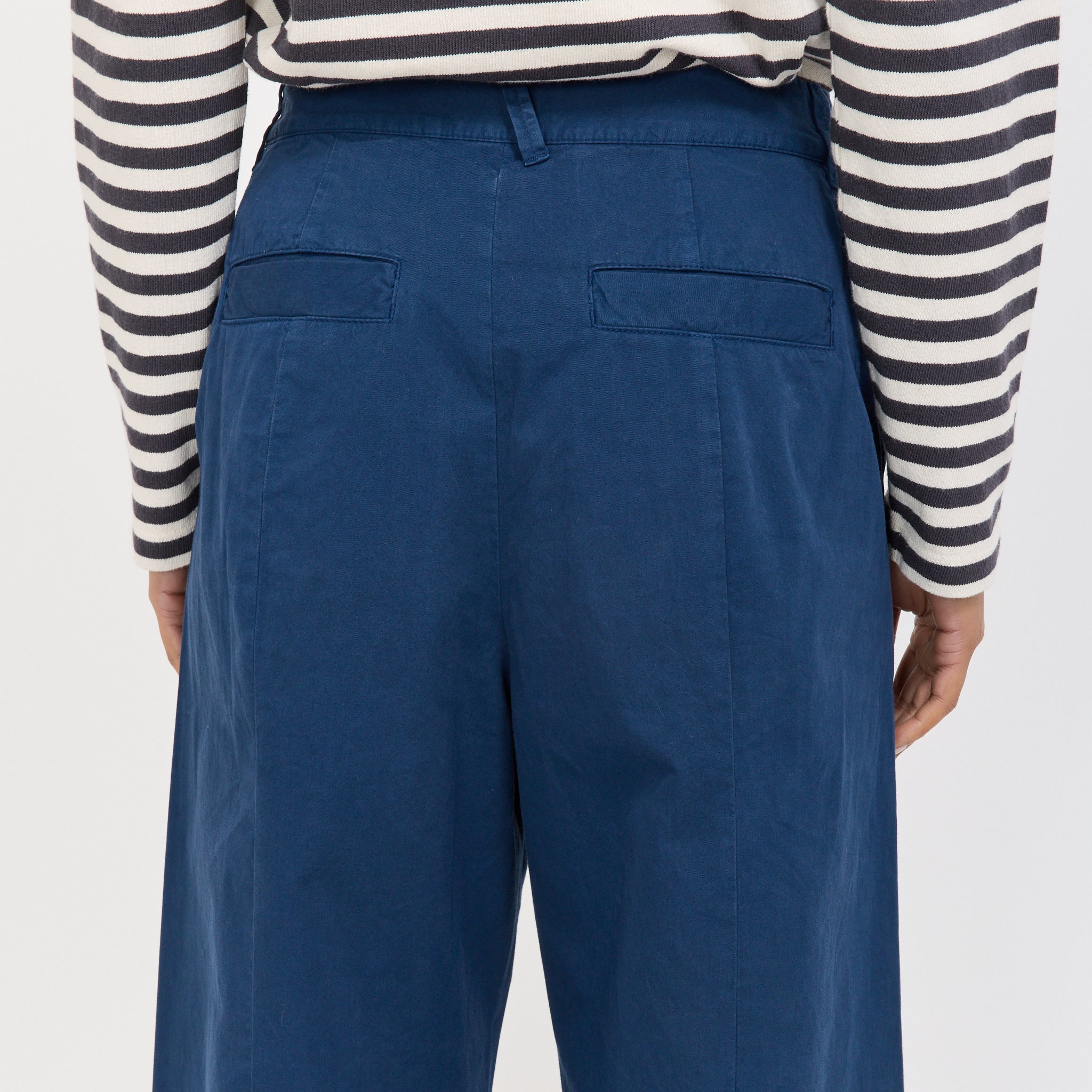 Toast | Sculpted Organic Cotton Twill Trousers Mid Blue | Maplestore