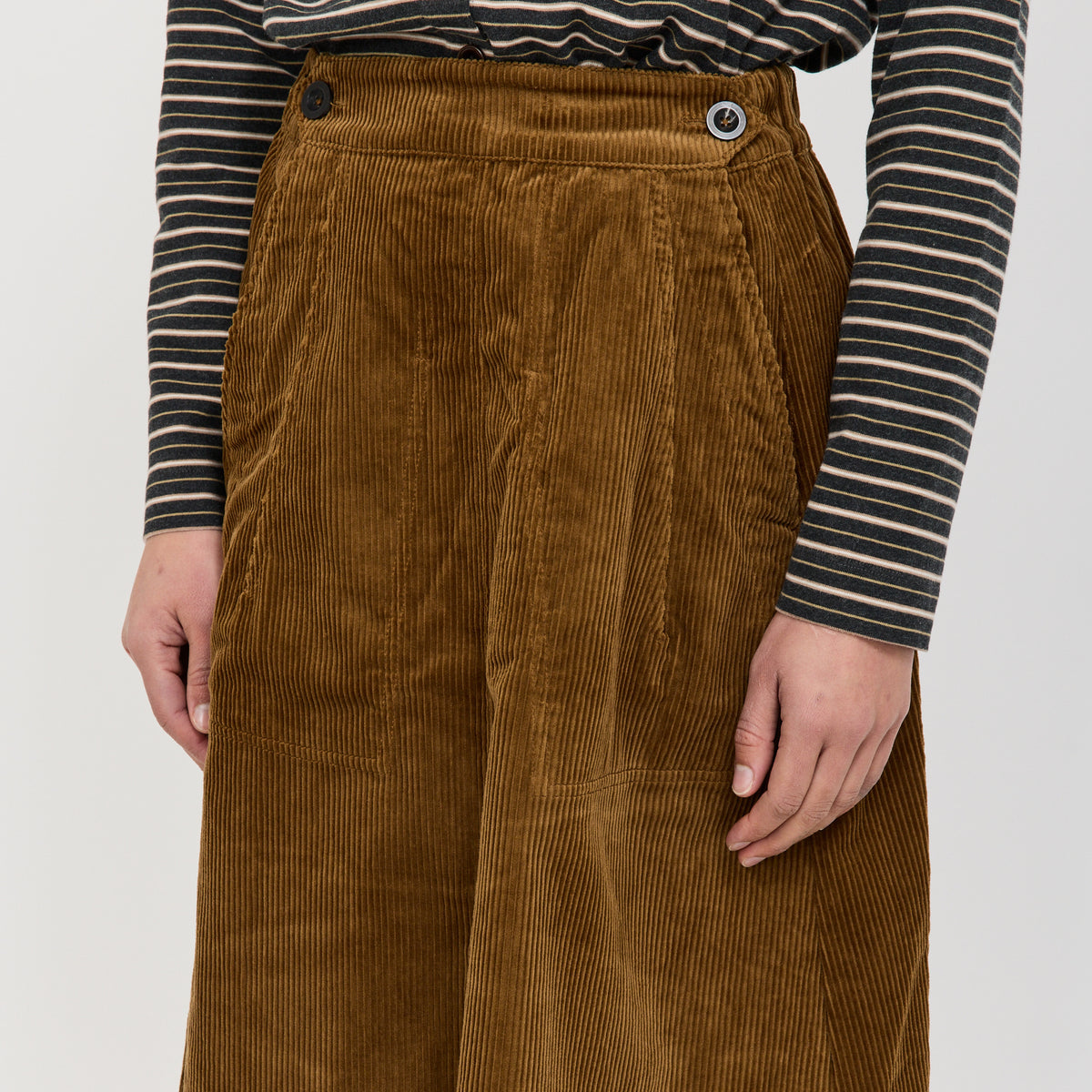 Cord A Line Skirt Golden Amber