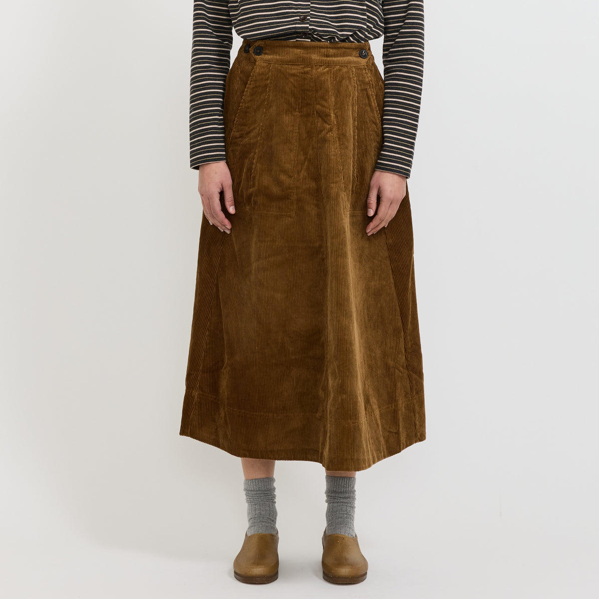 Cord A Line Skirt Golden Amber