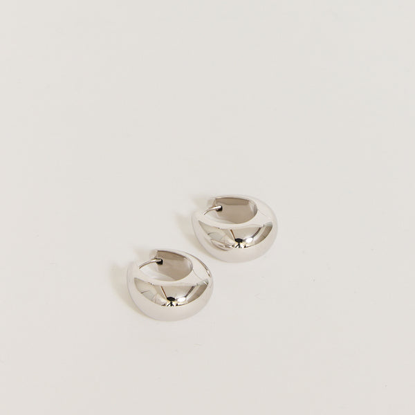 Tom Wood Ice Hoops Medium Silver | Maplestore