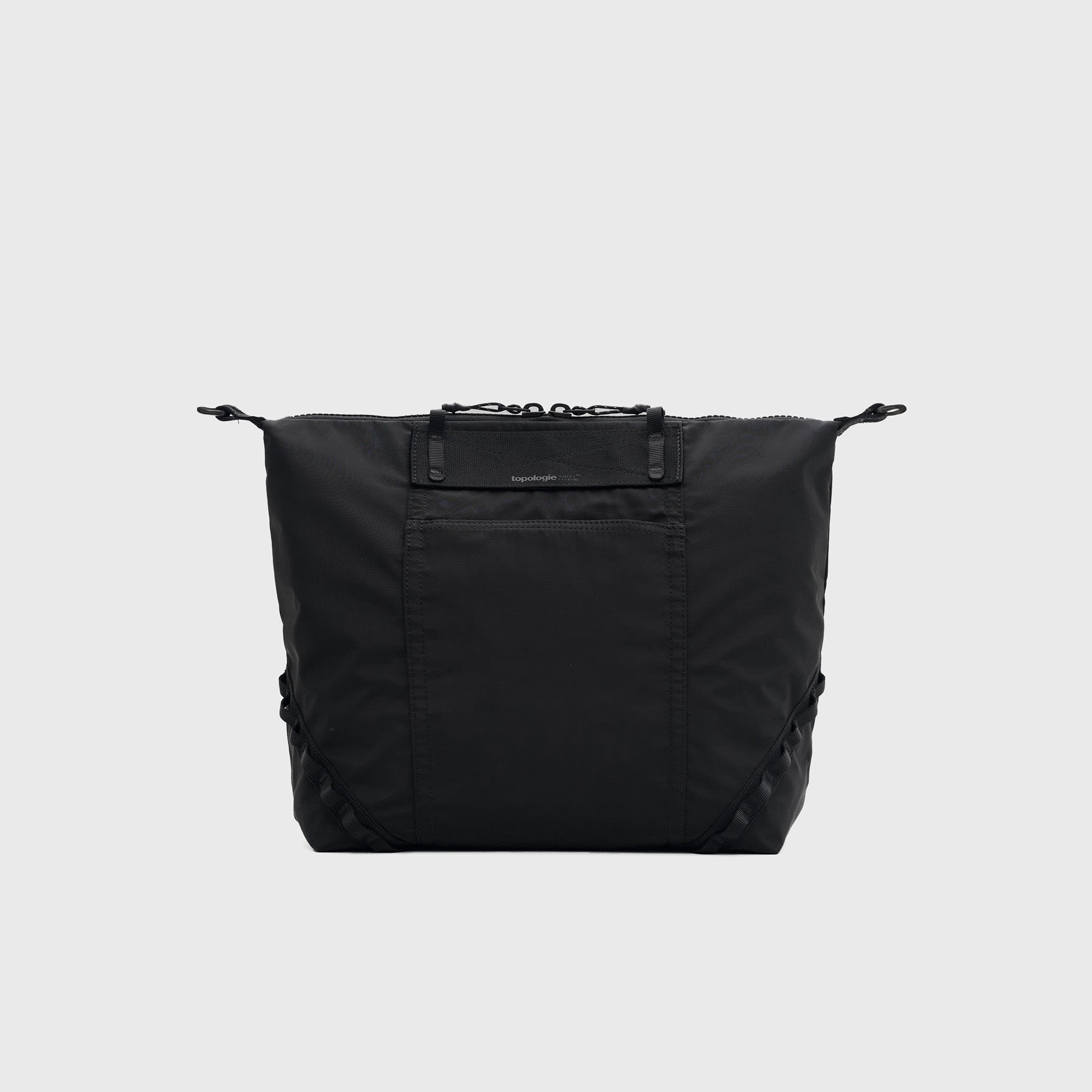 Explorer Tote Medium Black Tech Sateen