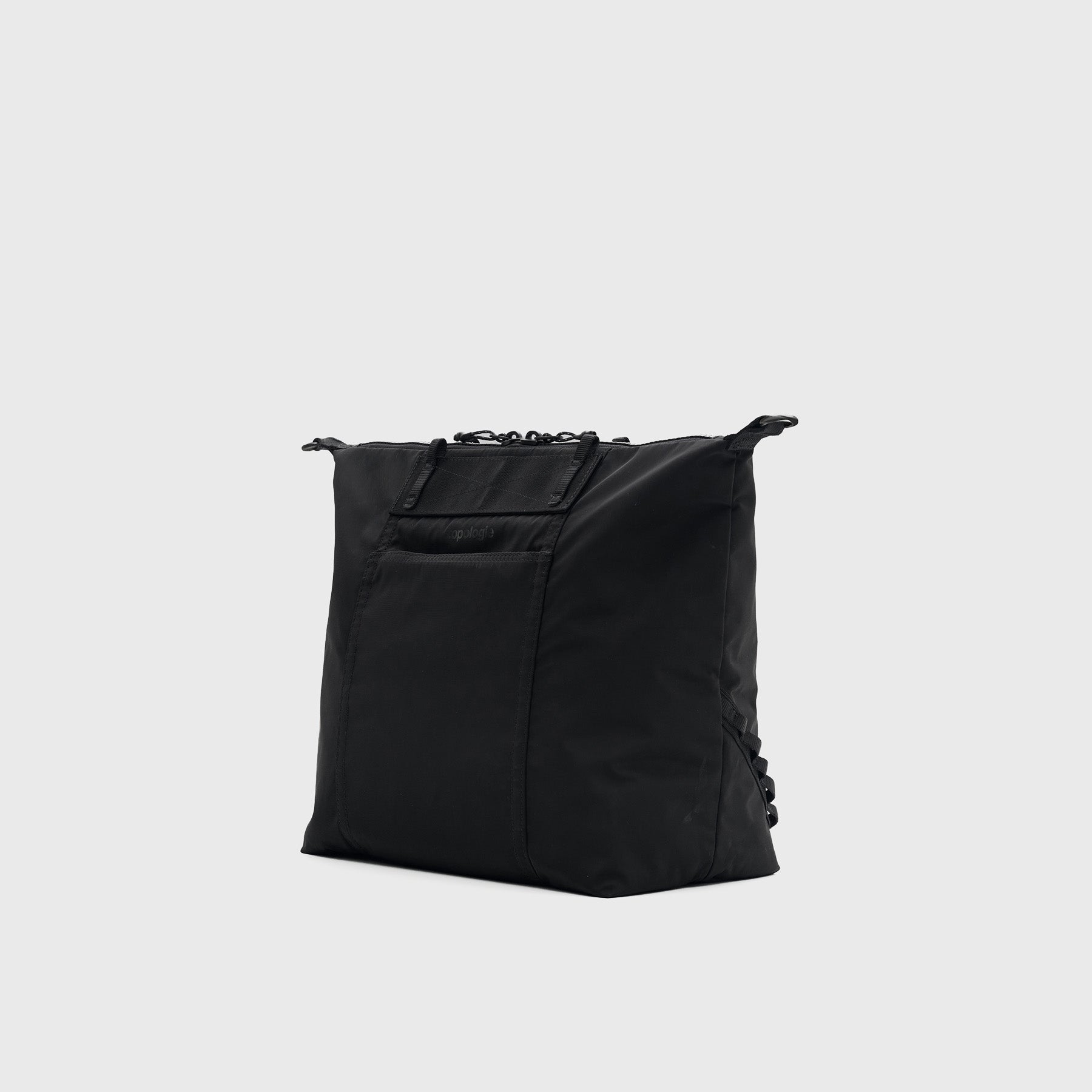 Explorer Tote Medium Black Tech Sateen