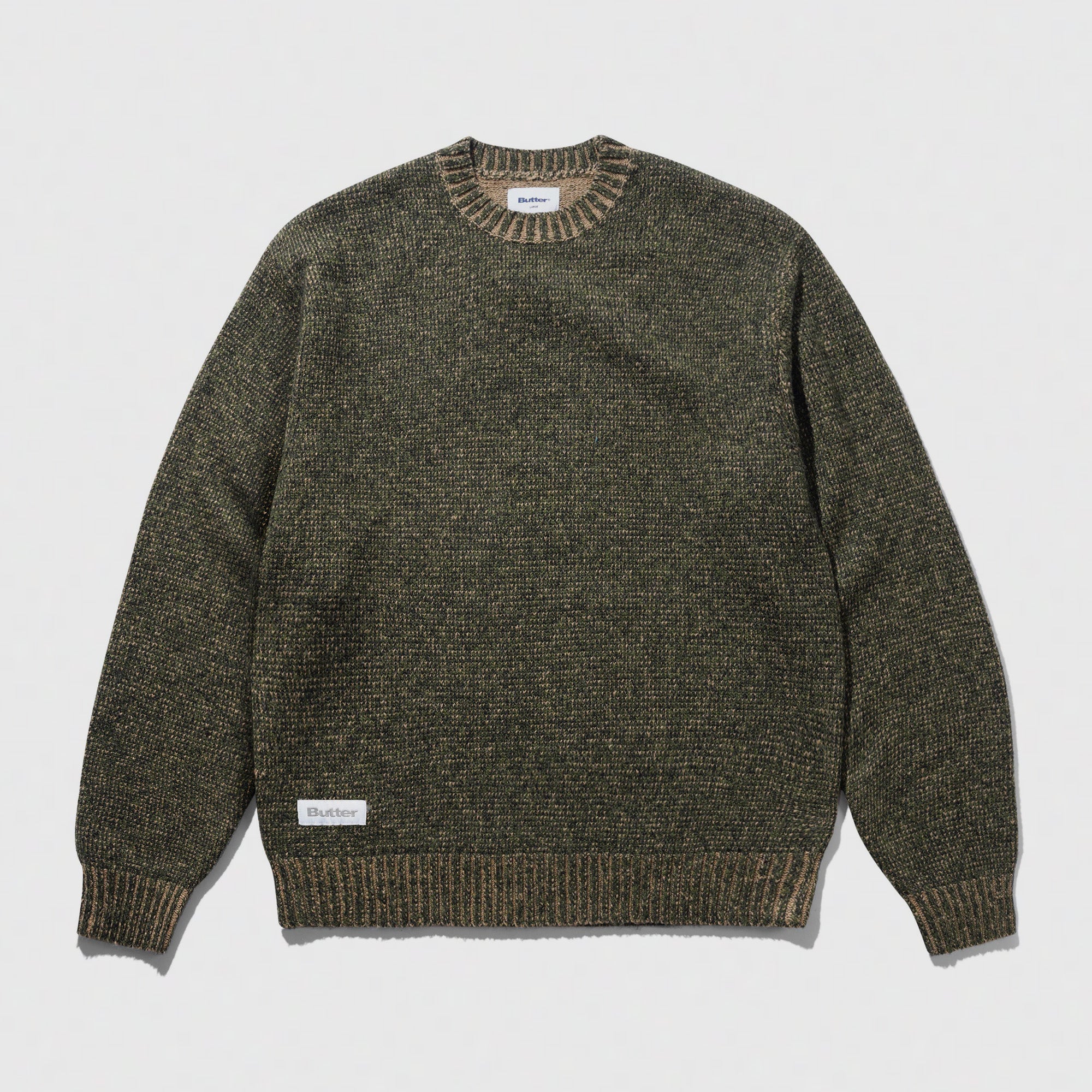 Textured Knit Sweater Army