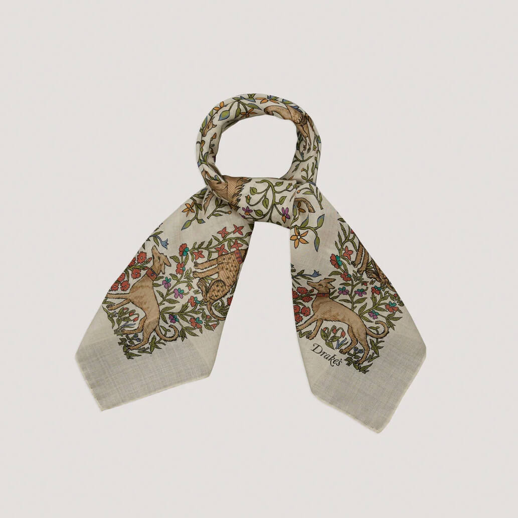 Unicorn Print Bandana Ecru