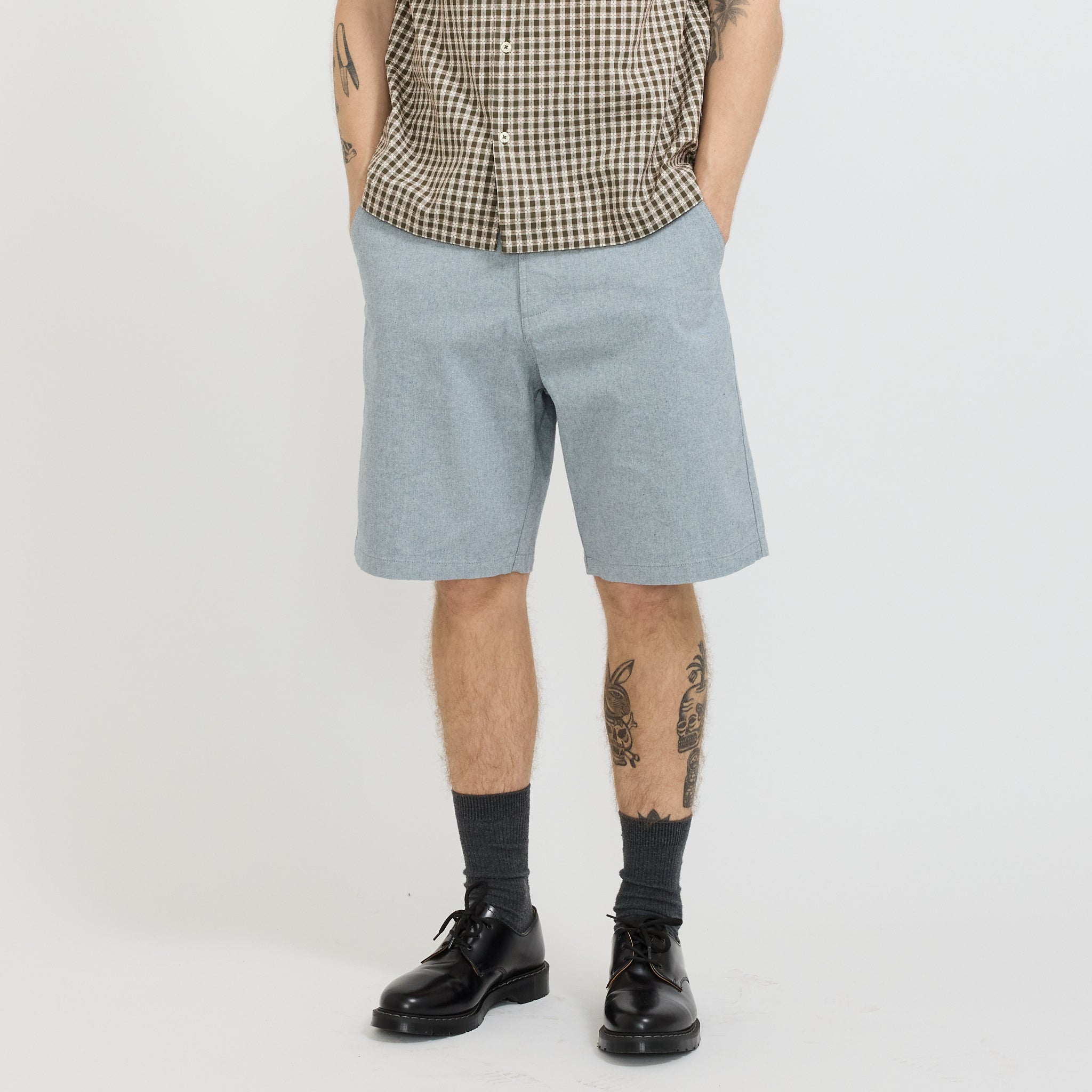 Alva Short Reworked Jean Cloth Indigo