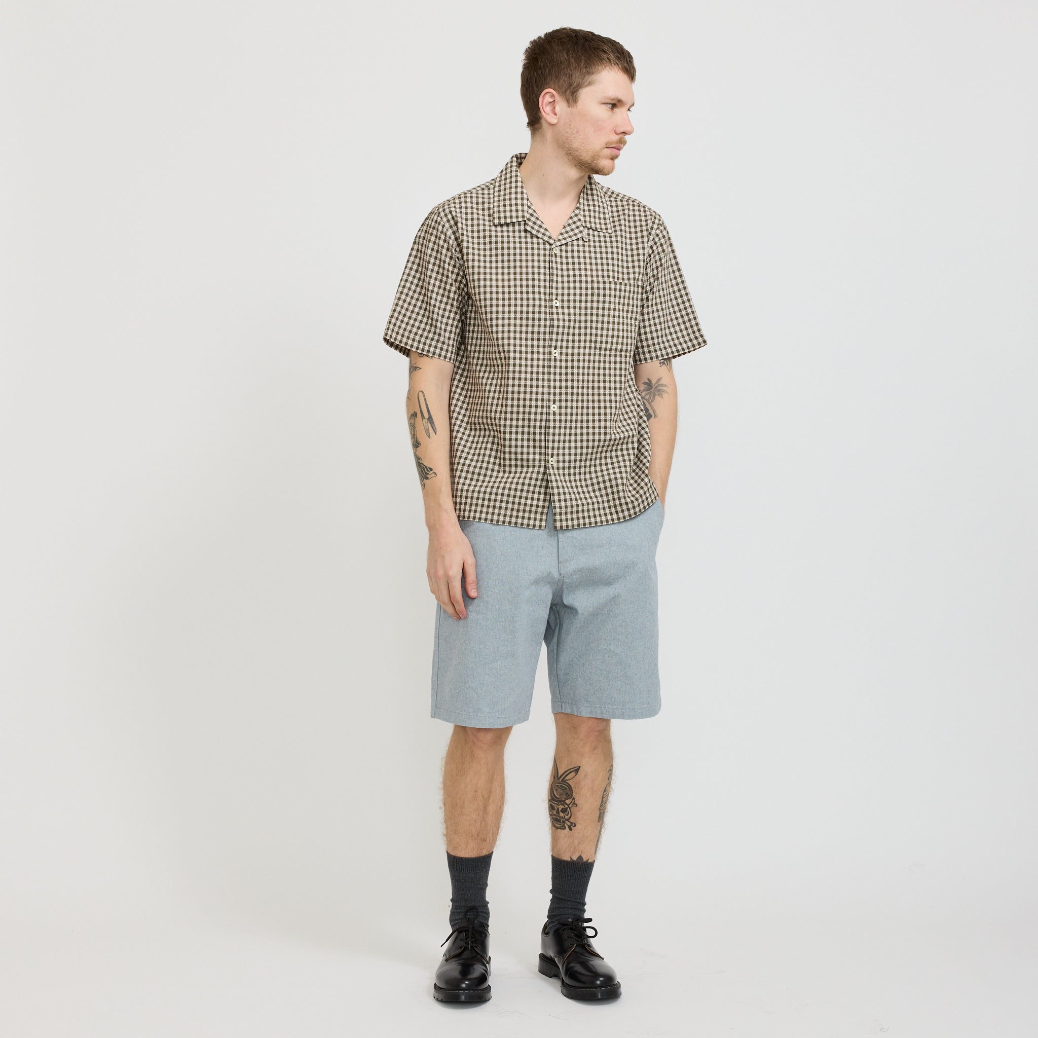 Alva Short Reworked Jean Cloth Indigo