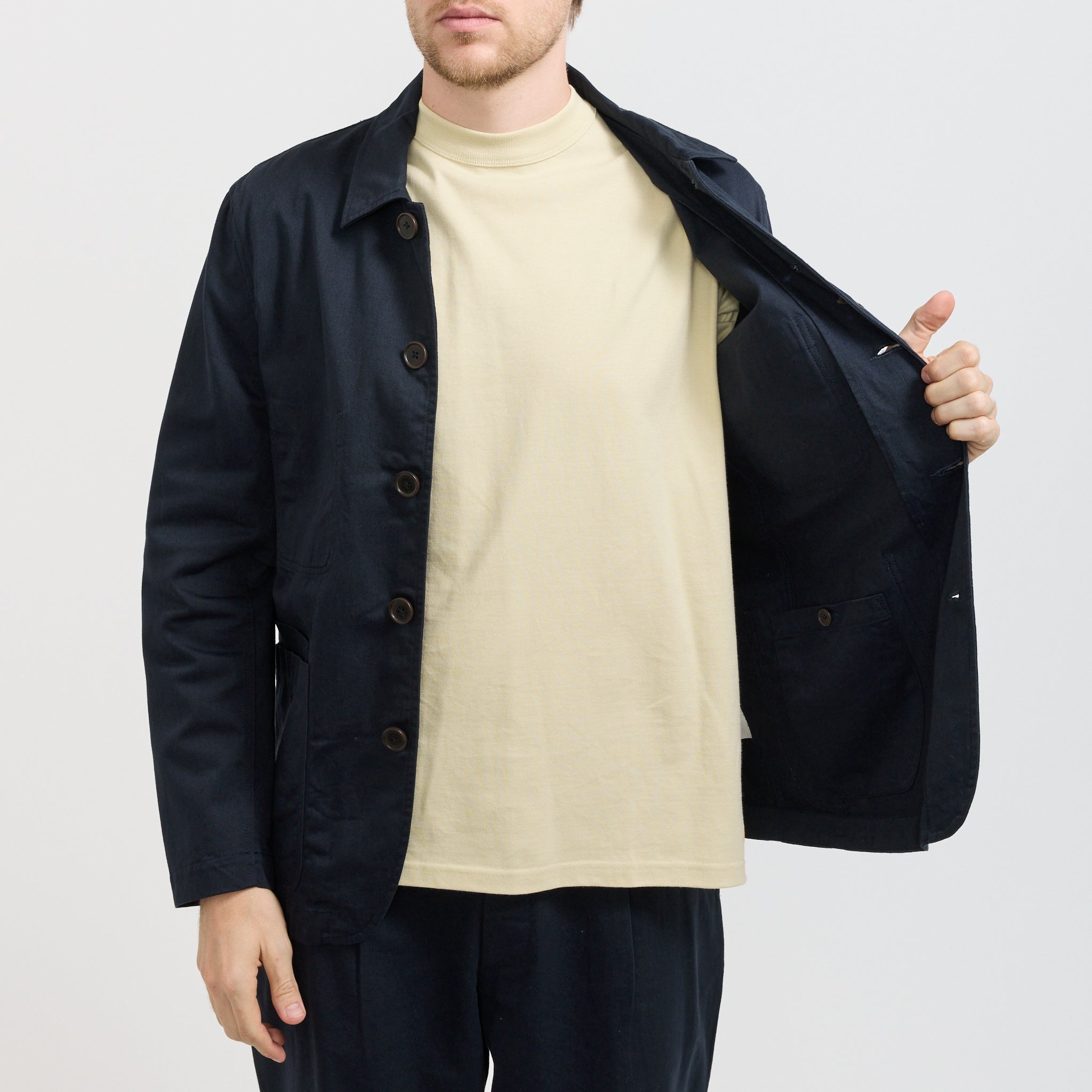 Universal Works | Bakers Jacket Navy Twill | Maplestore
