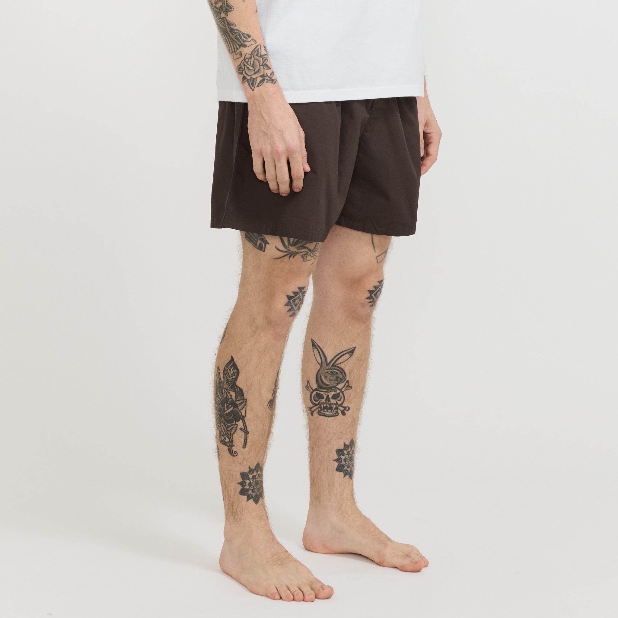 Broadcloth Boxer Shorts Brown