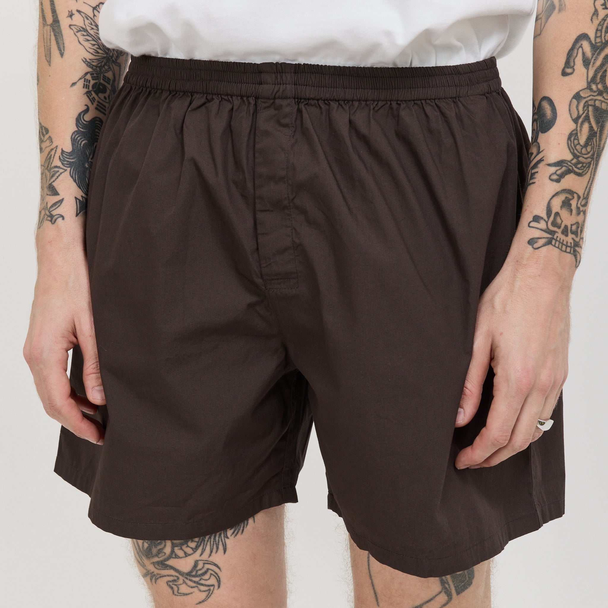 Broadcloth Boxer Shorts Brown