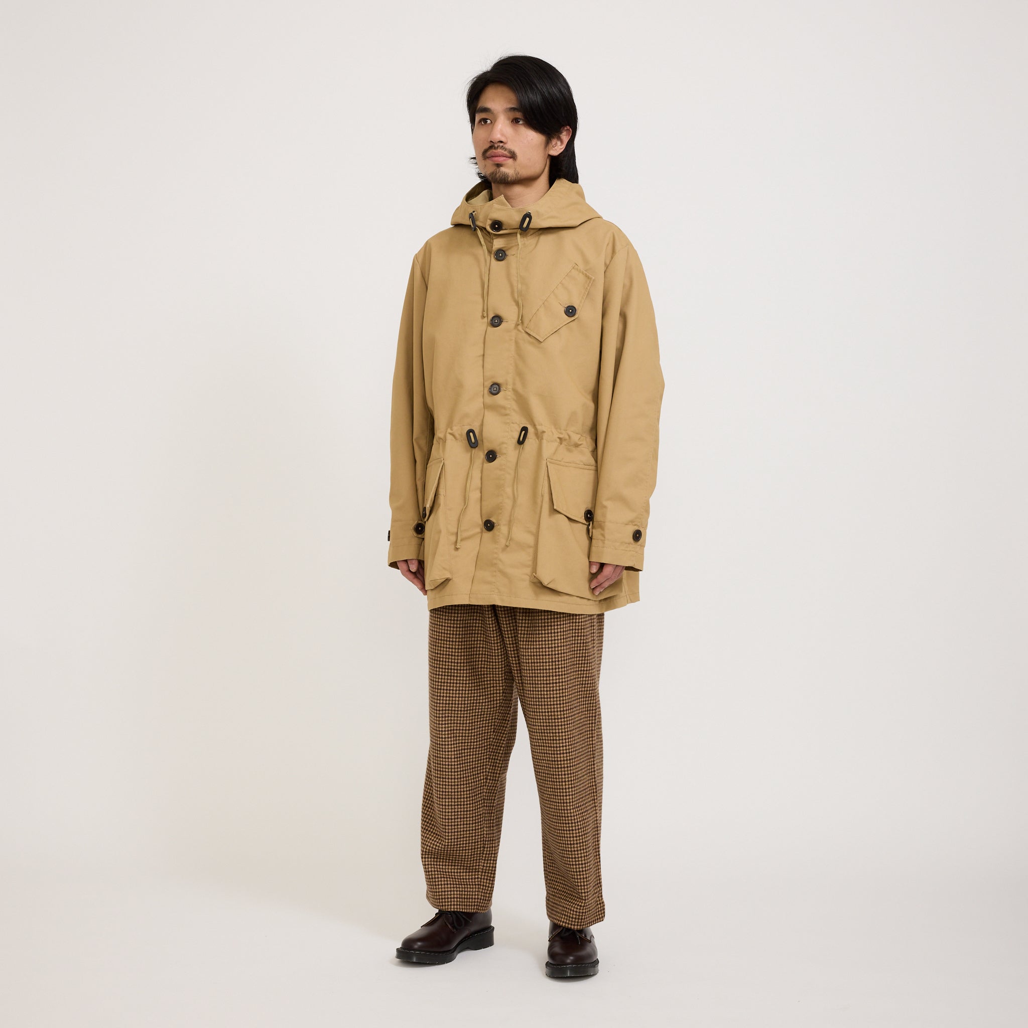 Universal Works | Boston Parka Brushed Polytech Sand | Maplestore