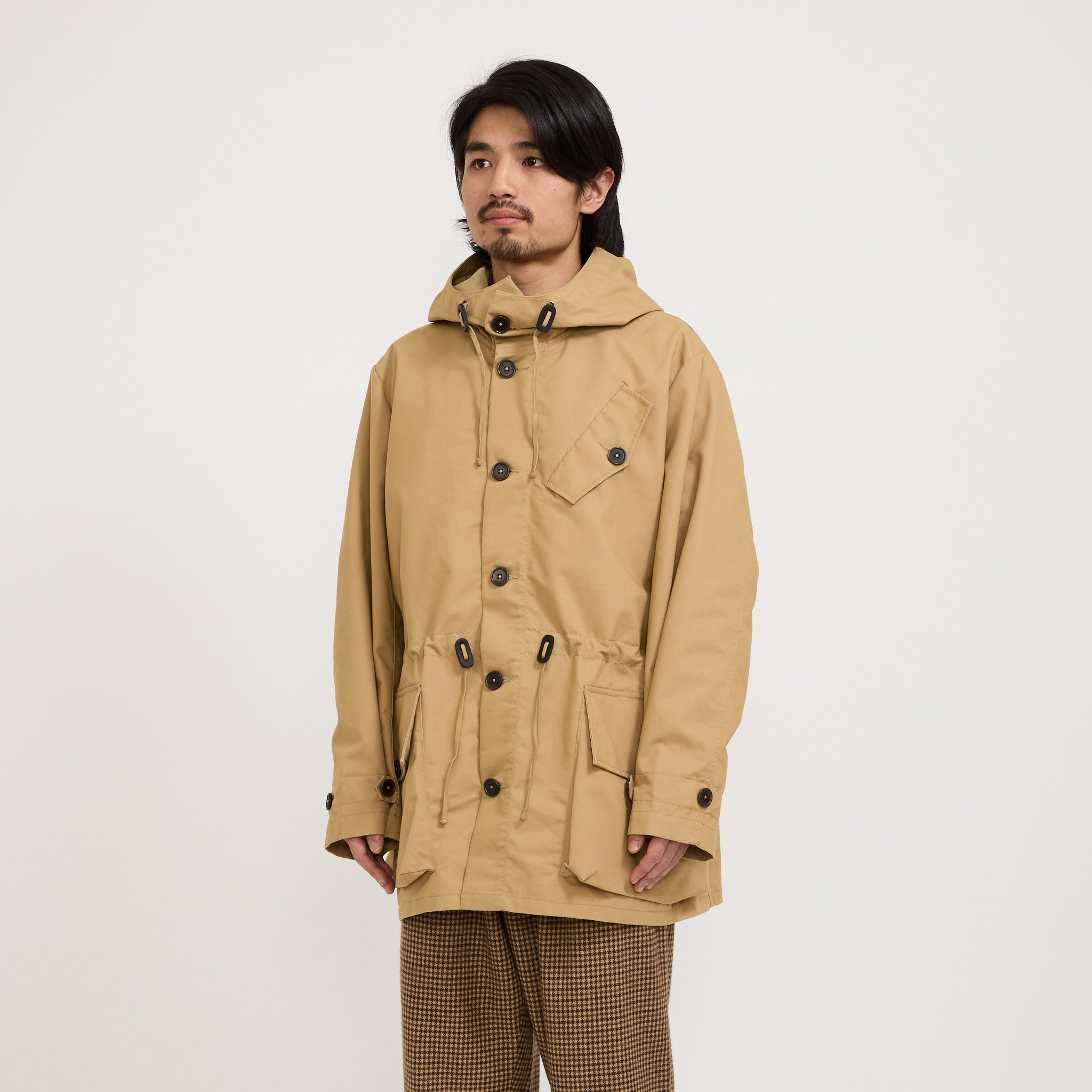 Universal Works | Boston Parka Brushed Polytech Sand | Maplestore