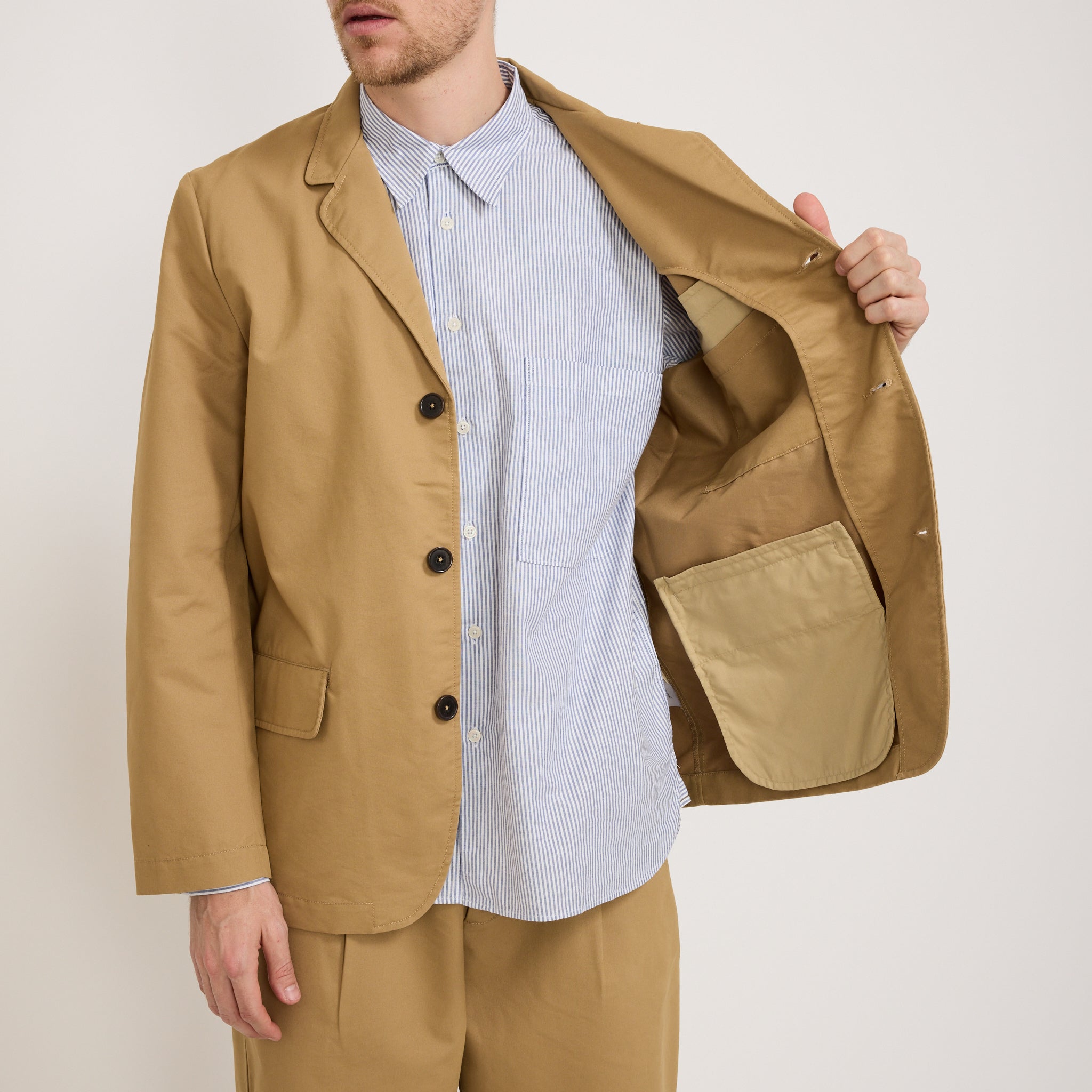 Universal Works | Capitol Jacket Brushed Polytech Sand | Maplestore
