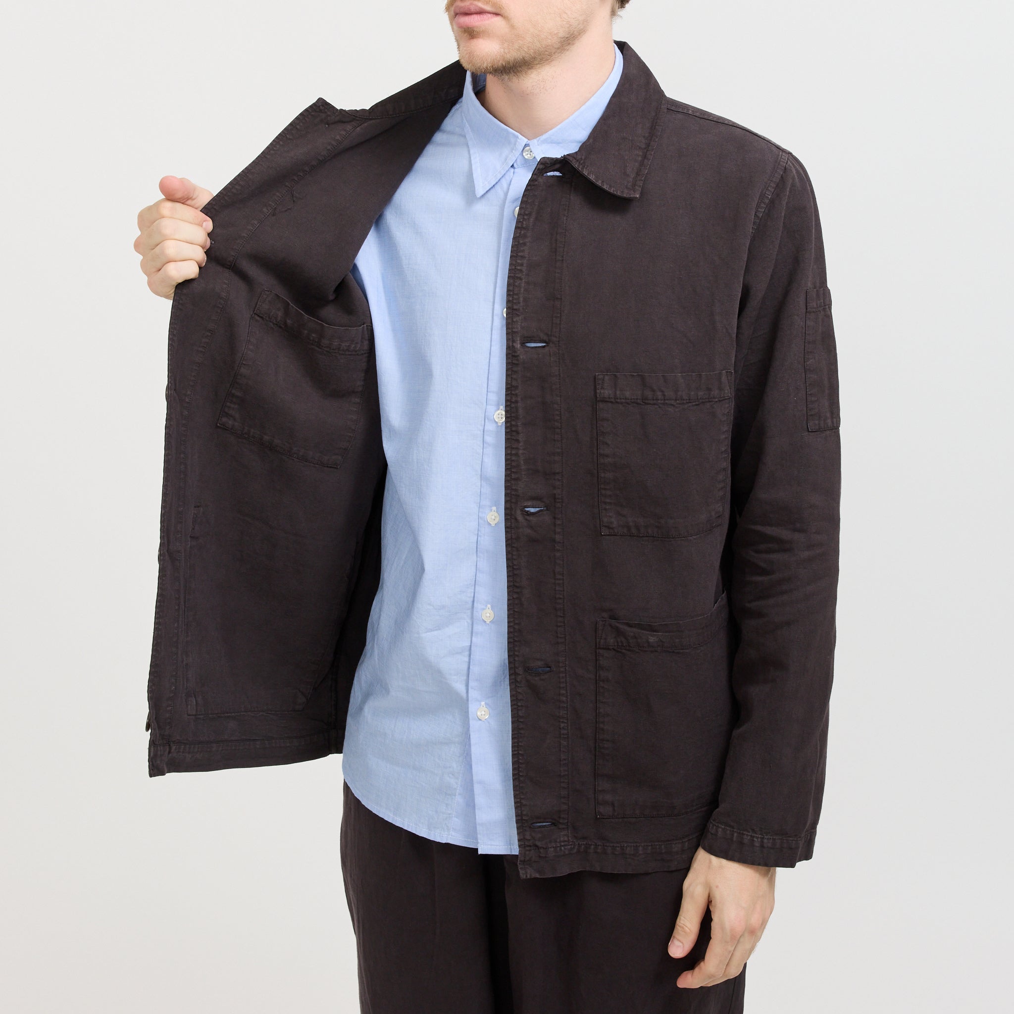 Coverall Jacket Licorice | Men's Light Workwear Jacket | Maplestore