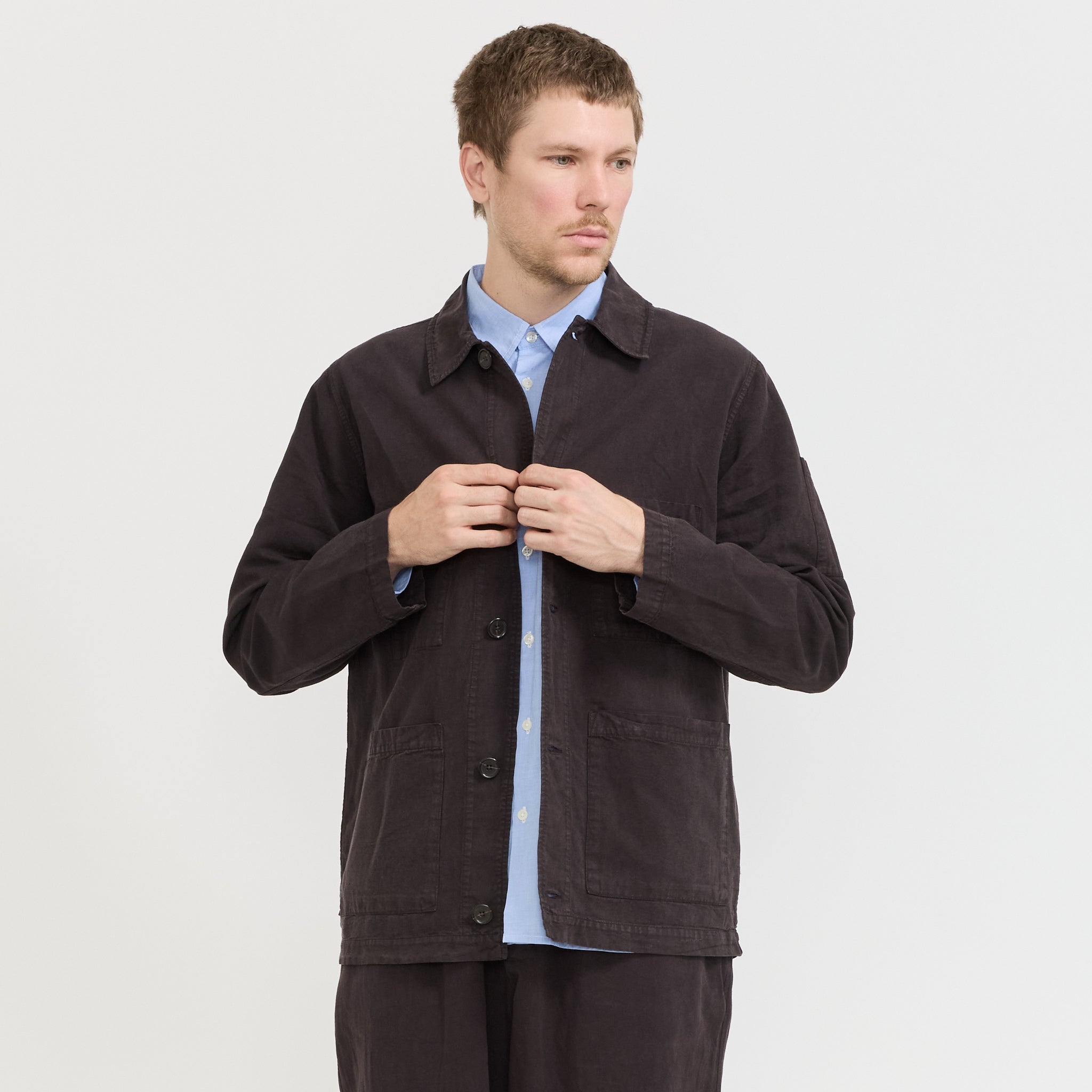 Coverall Jacket Licorice | Men's Light Workwear Jacket | Maplestore