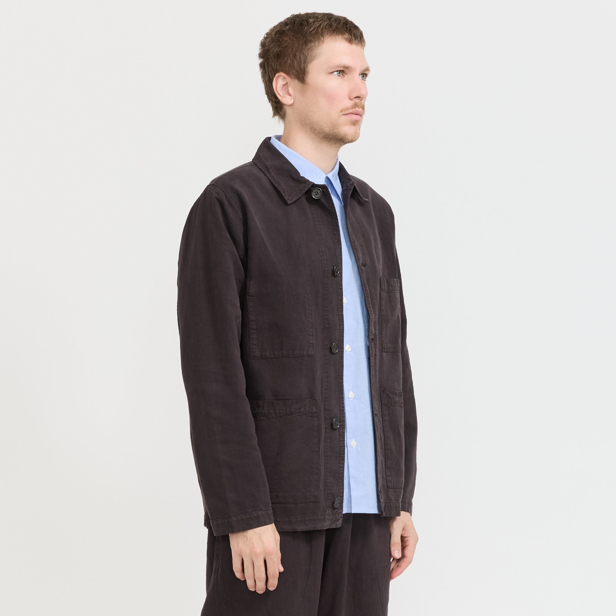 Coverall Jacket Licorice | Men's Light Workwear Jacket | Maplestore