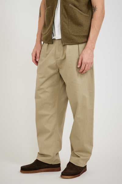 Universal Works | Double Pleat Pant Stone Twill | Maplestore