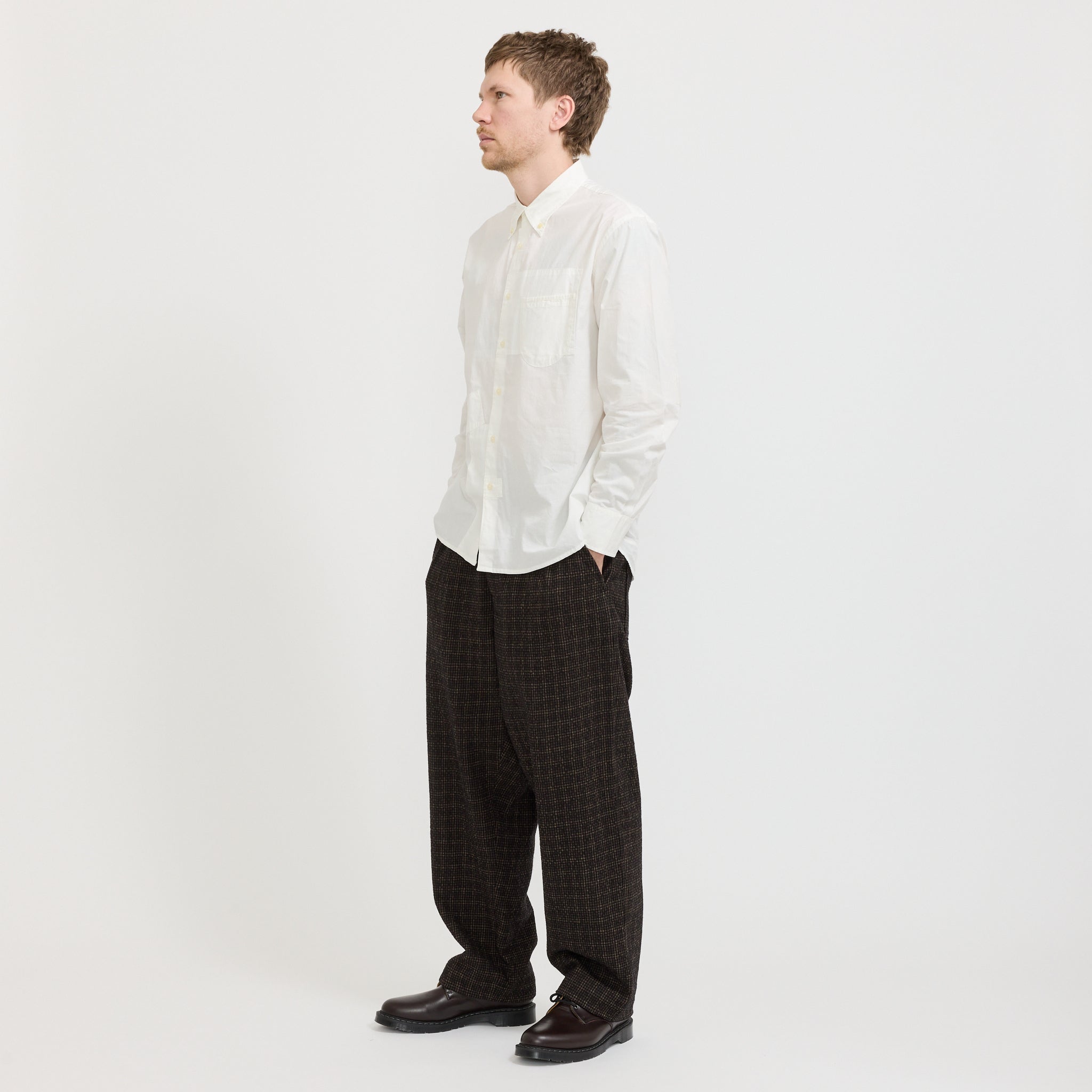 Duke Pant Cedar Check Brown