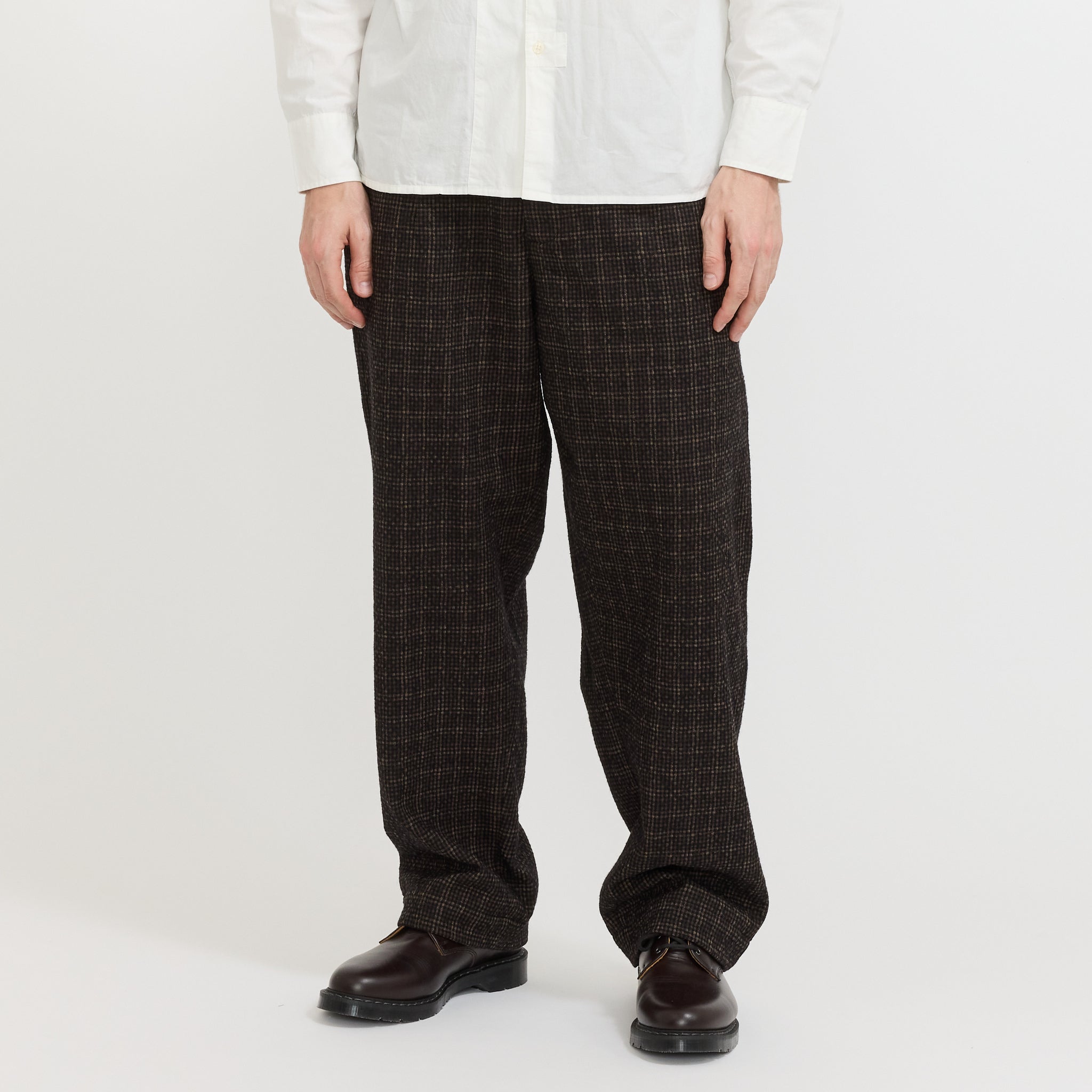 Duke Pant Cedar Check Brown