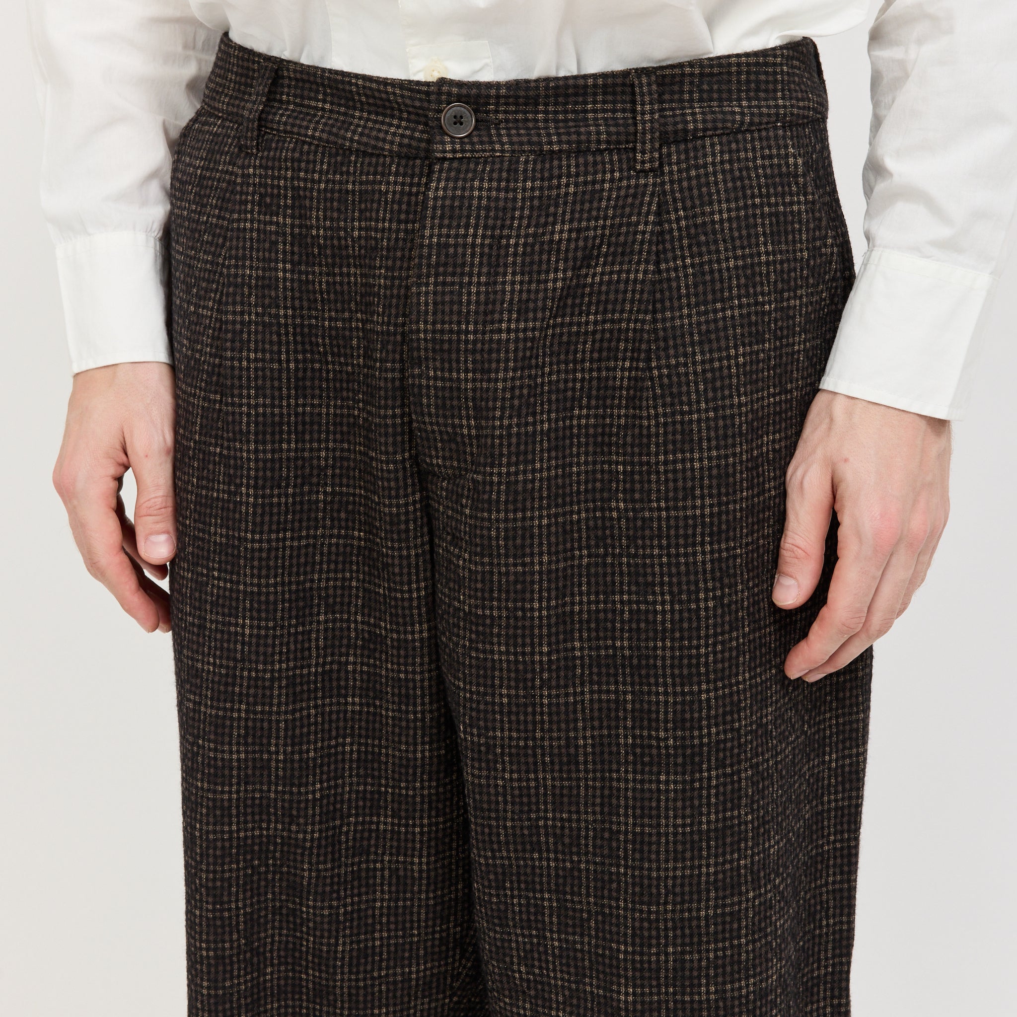 Duke Pant Cedar Check Brown