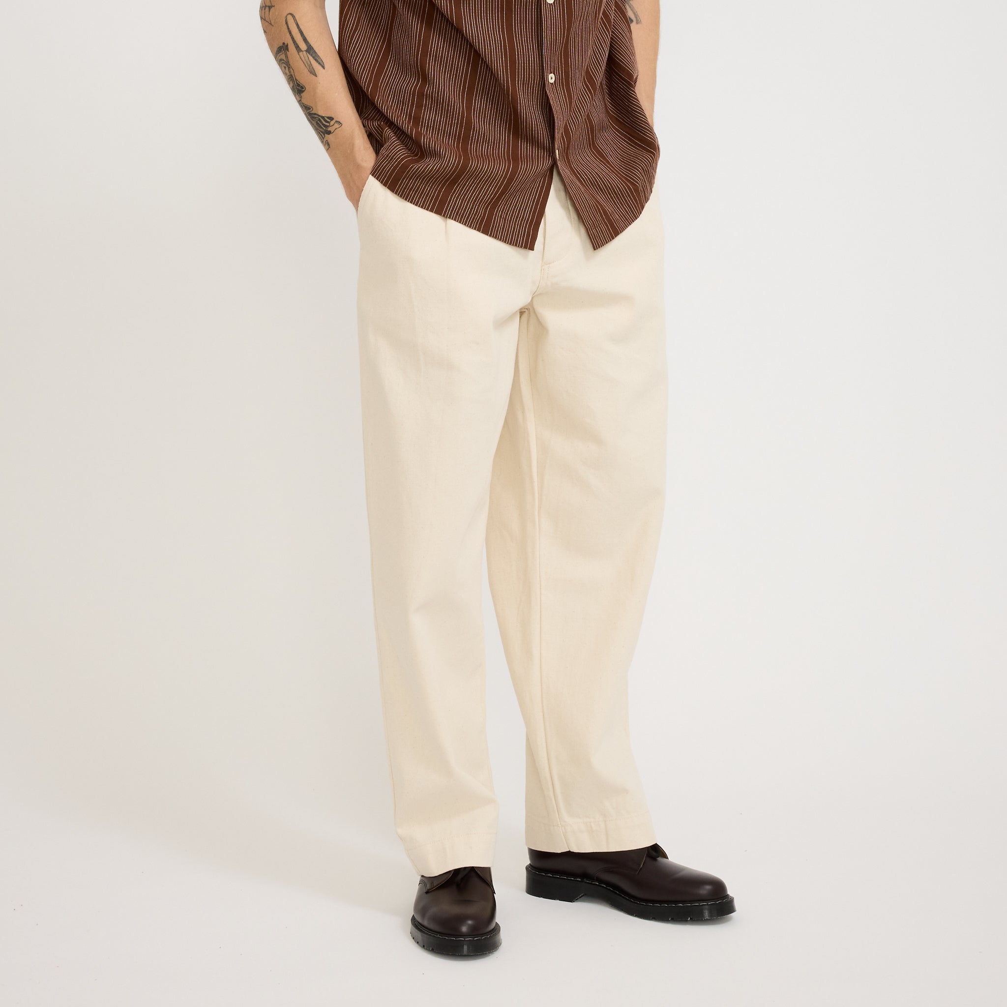Duke Pant Recycled Cotton Ecru