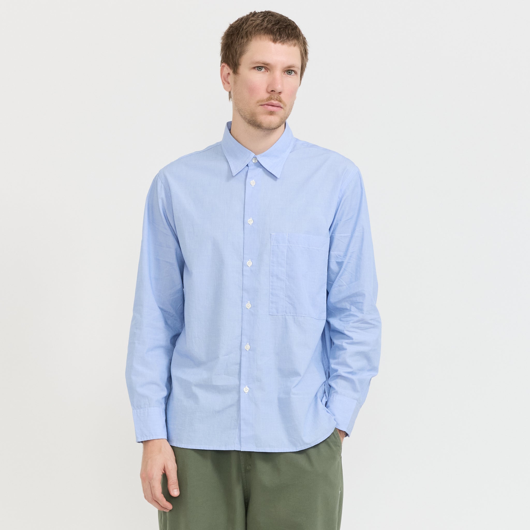 Universal Works | Square Pocket Shirt Sky | Maplestore
