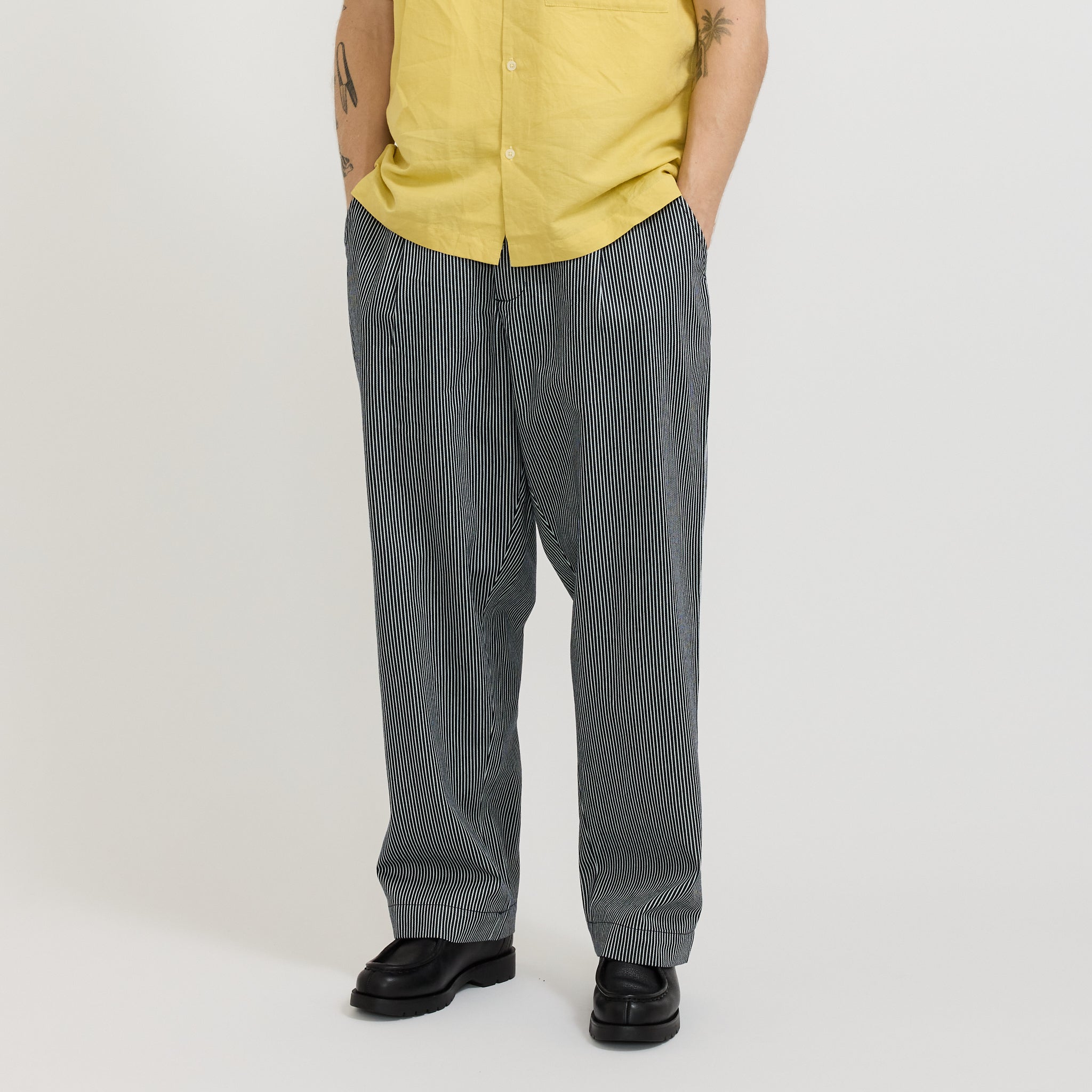 Duke Pant Hickory Stripe Denim Indigo