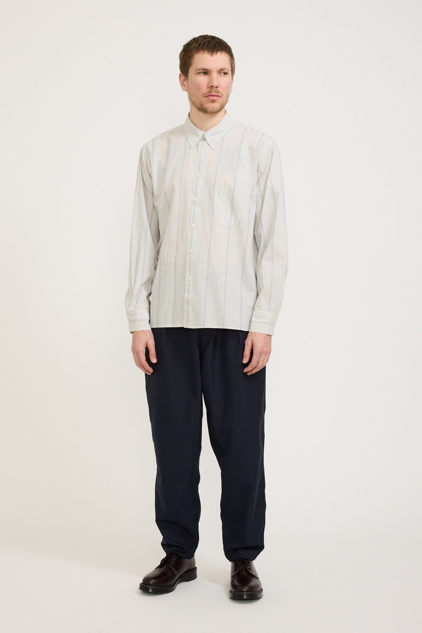 Lazy Day Shirt Ecru Sydney Stripe