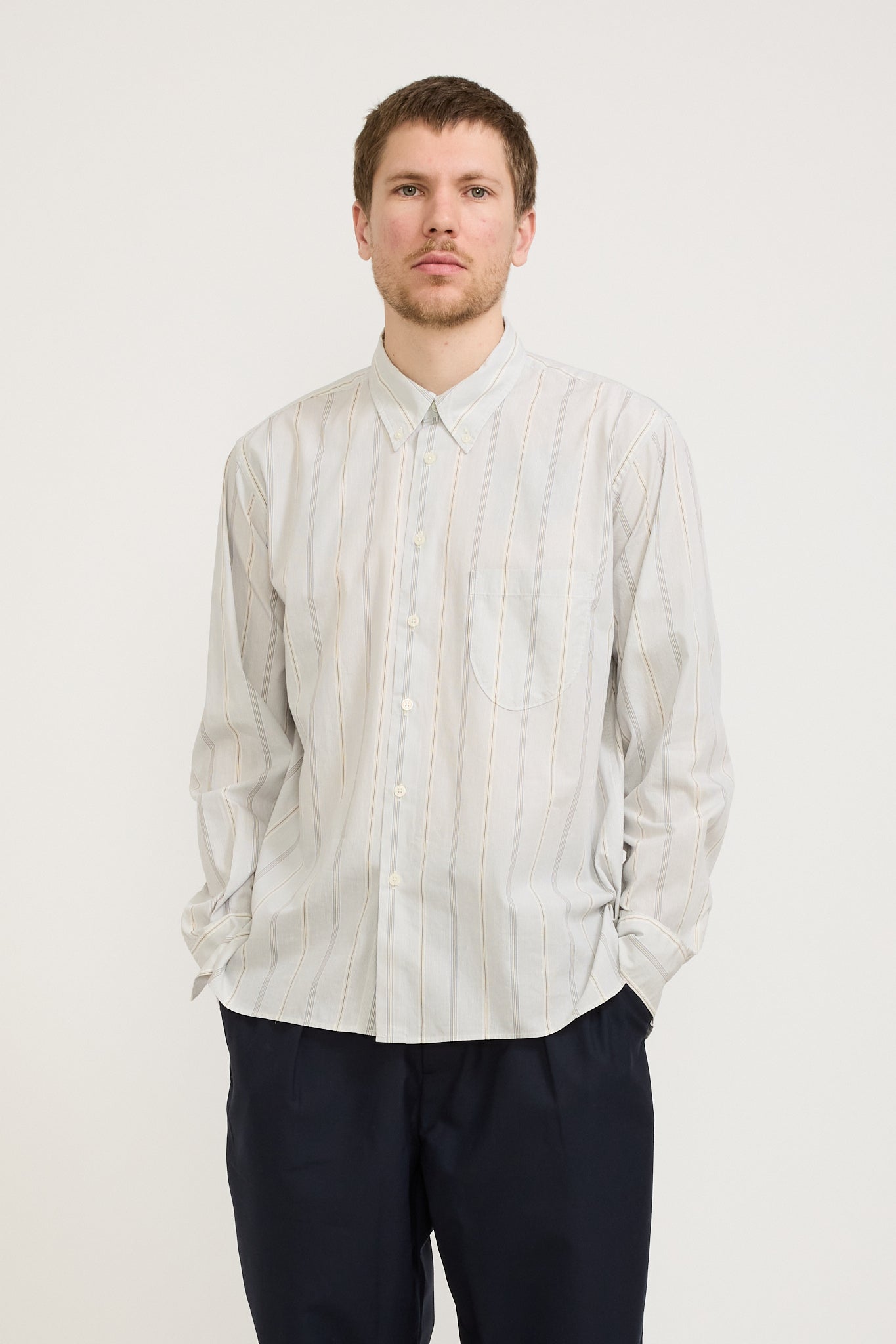 Lazy Day Shirt Ecru Sydney Stripe