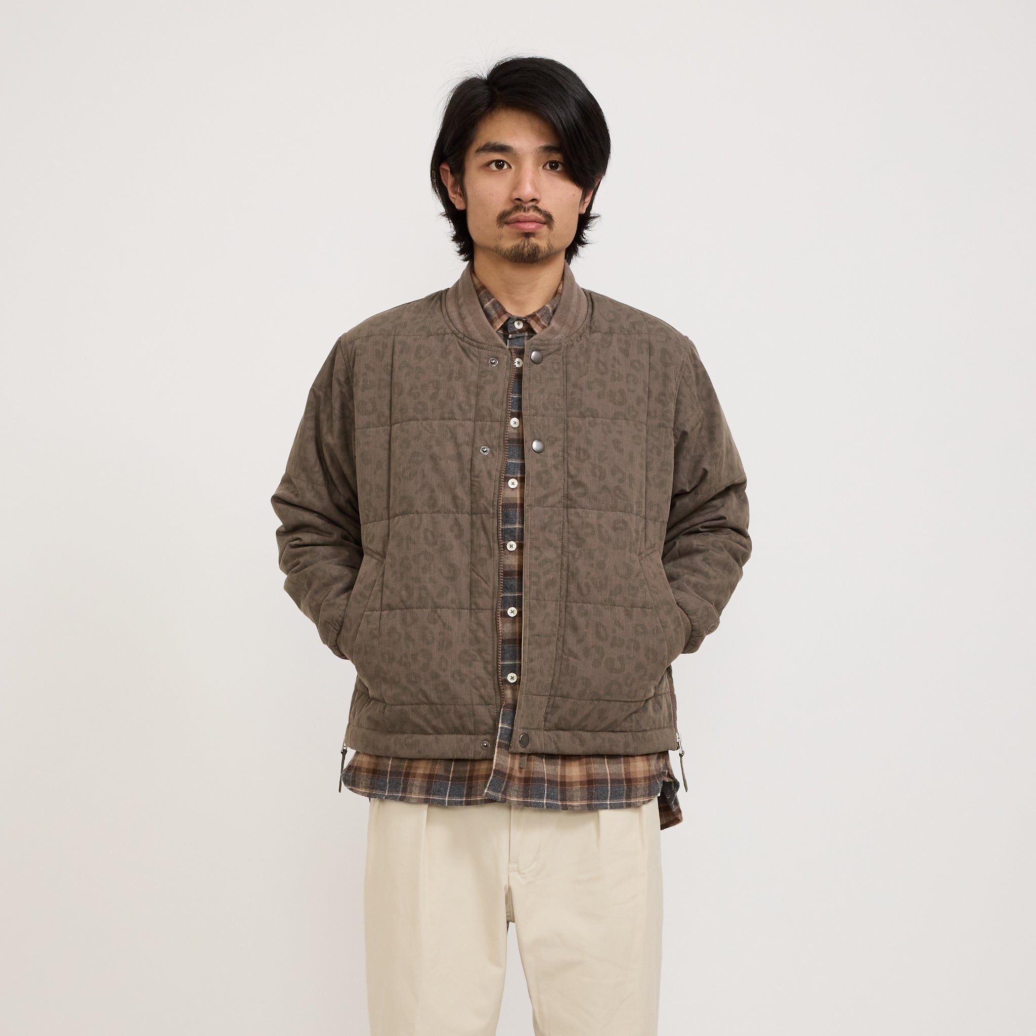 Universal Works | Carlton Jacket Leopard Recycled Polytech Sand | Maplestore