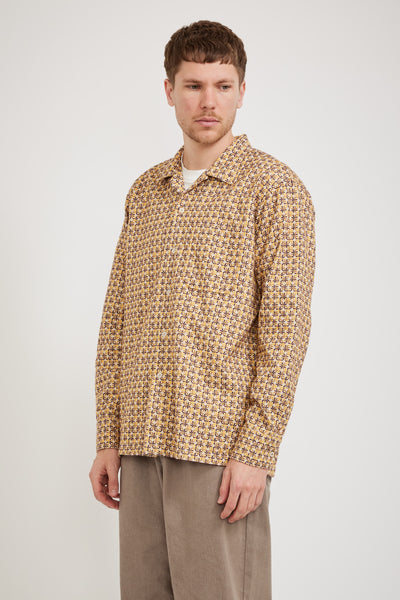 Universal Works | Camp Shirt Carlos Cotton Taupe | Maplestore