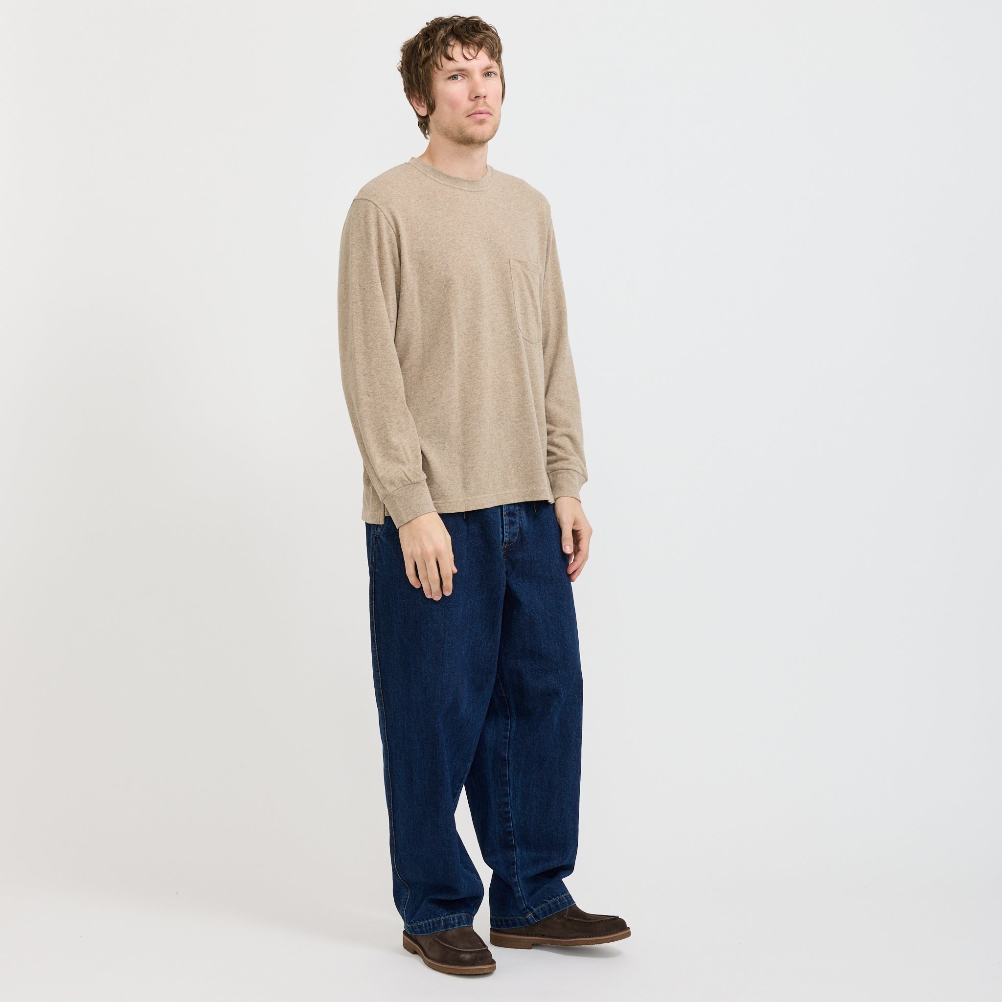 L/S Pocket Tee Dark Sand