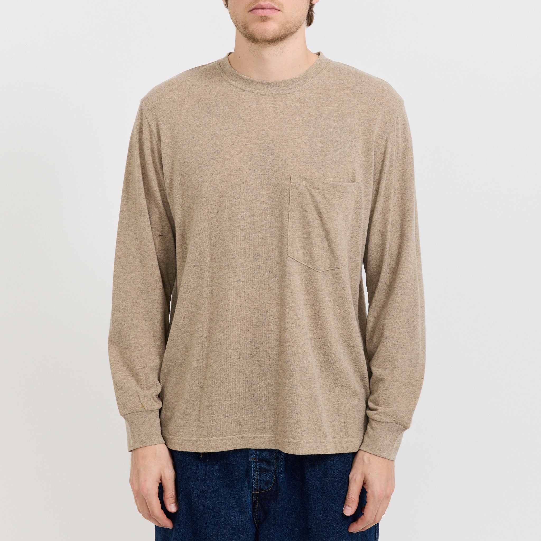 L/S Pocket Tee Dark Sand