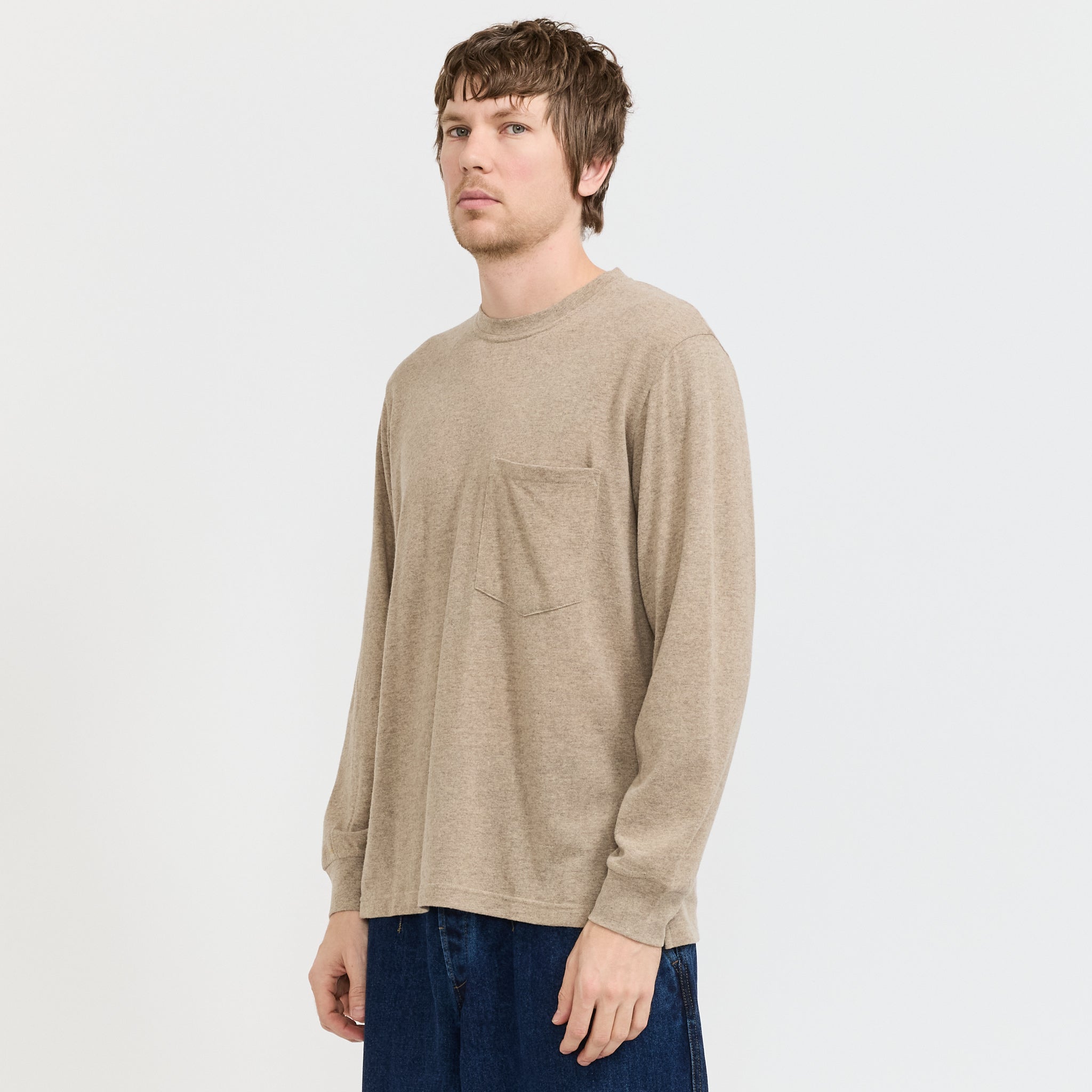 L/S Pocket Tee Dark Sand