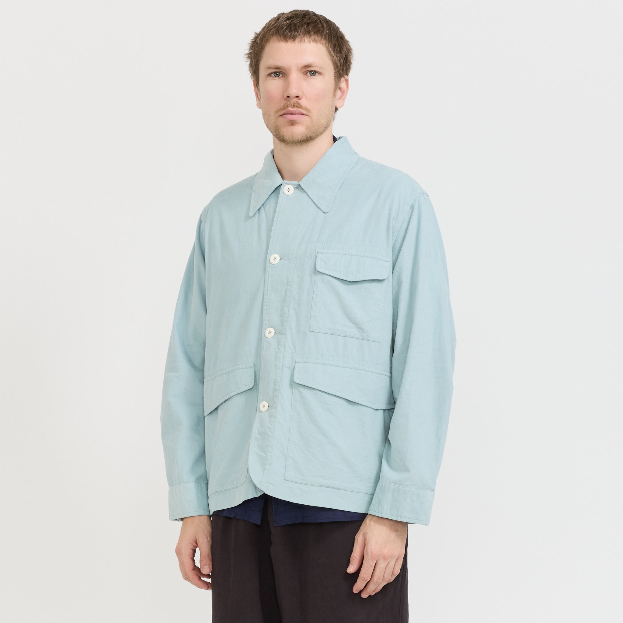 Universal Works | Duty Jacket Aqua Fine Cord | Maplestore