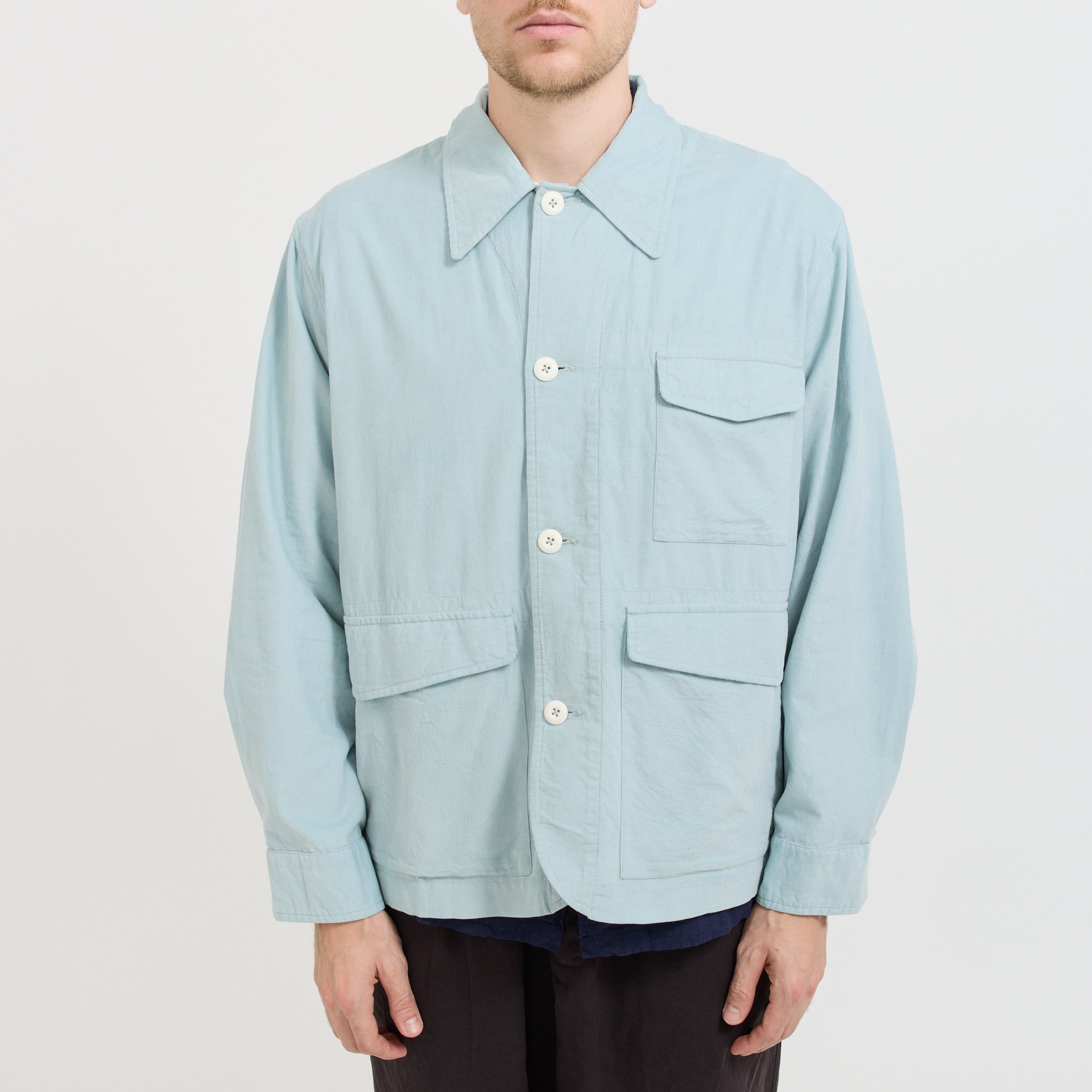 Universal Works | Duty Jacket Aqua Fine Cord | Maplestore