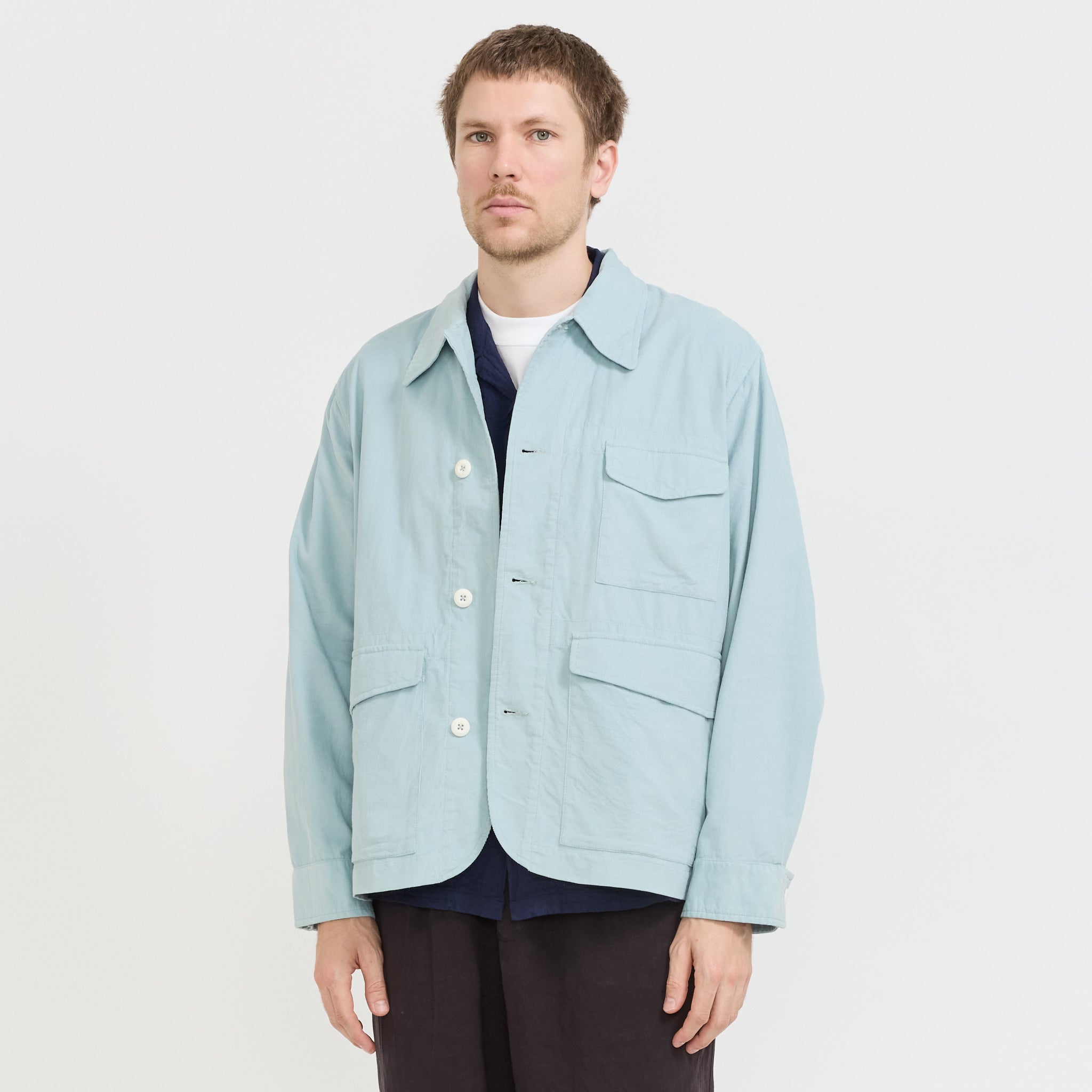 Universal Works | Duty Jacket Aqua Fine Cord | Maplestore