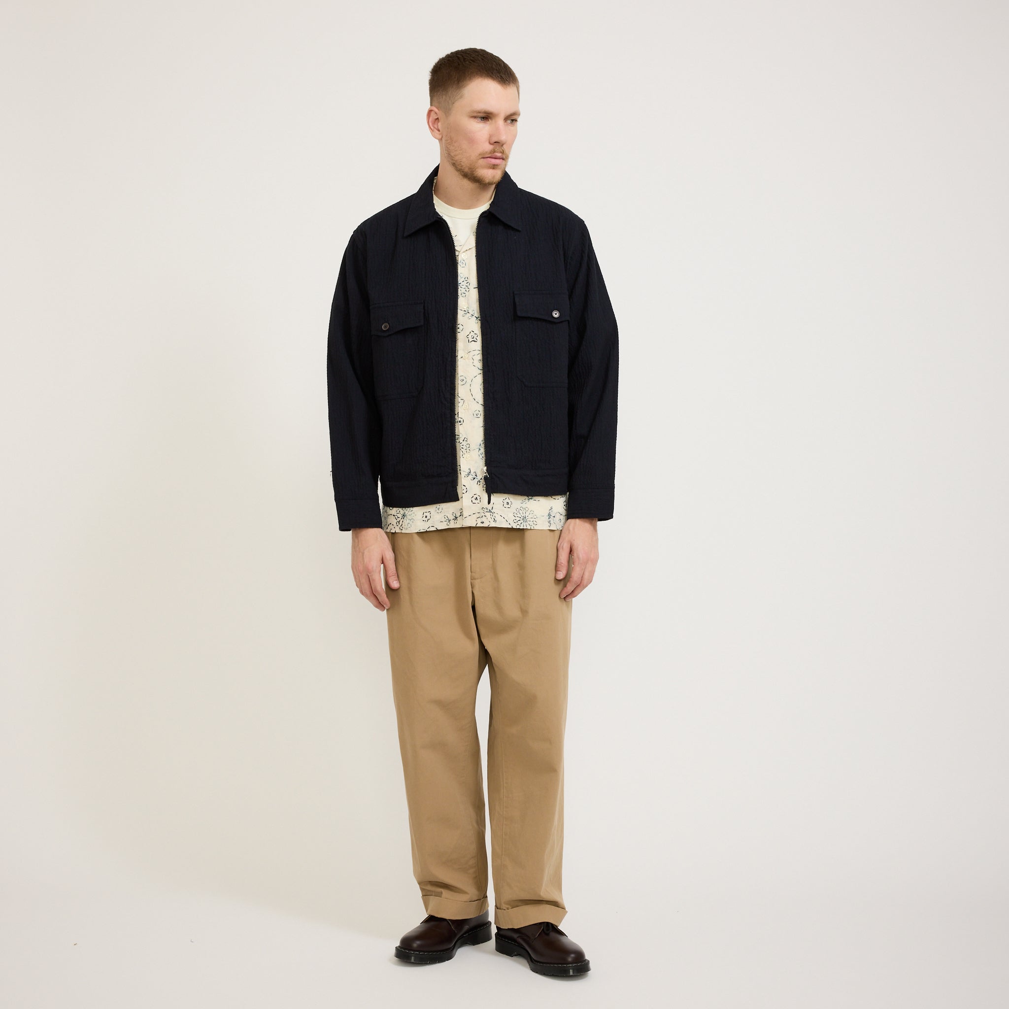 E130 Jacket Ospina Cotton Dark Navy