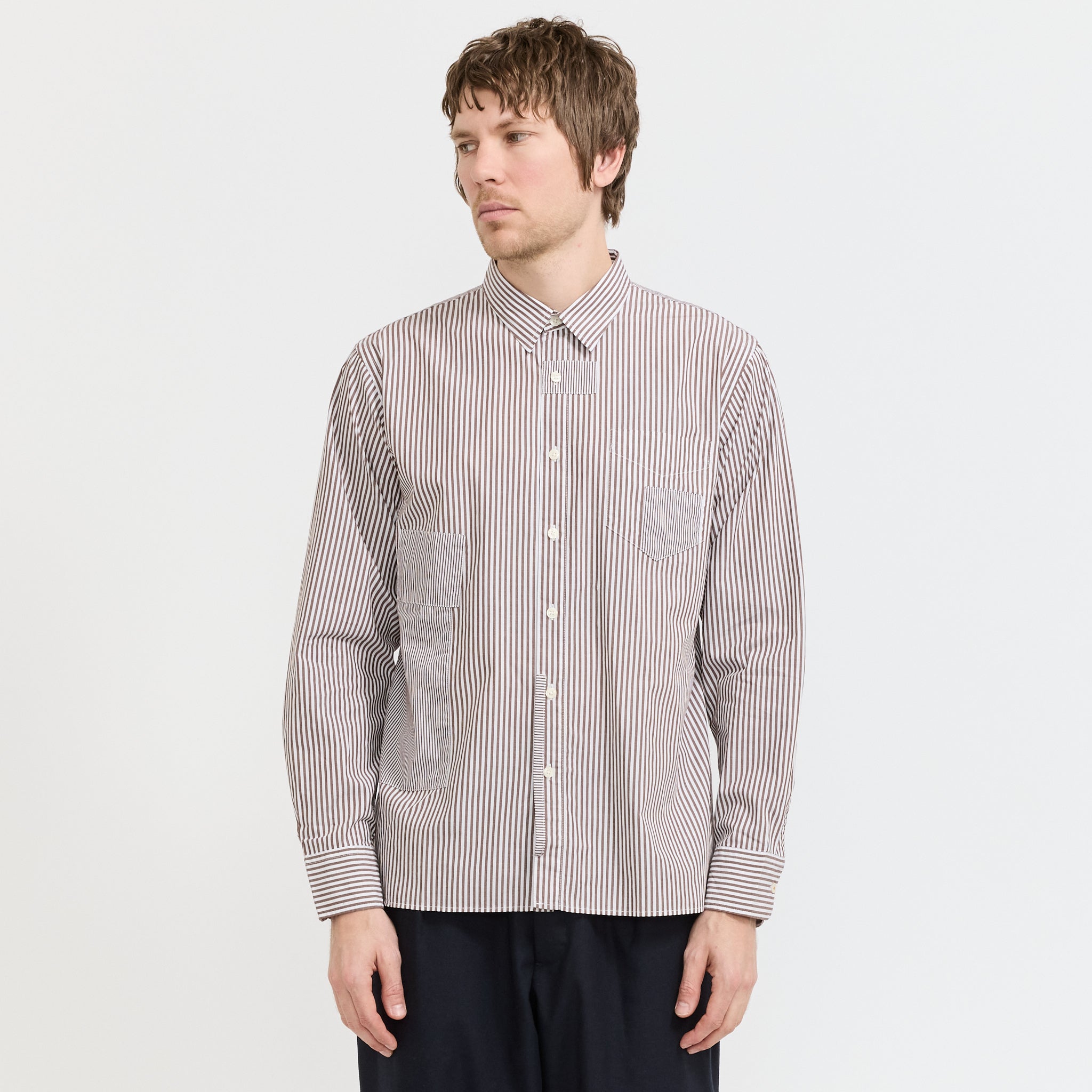 Patched Shirt Brown