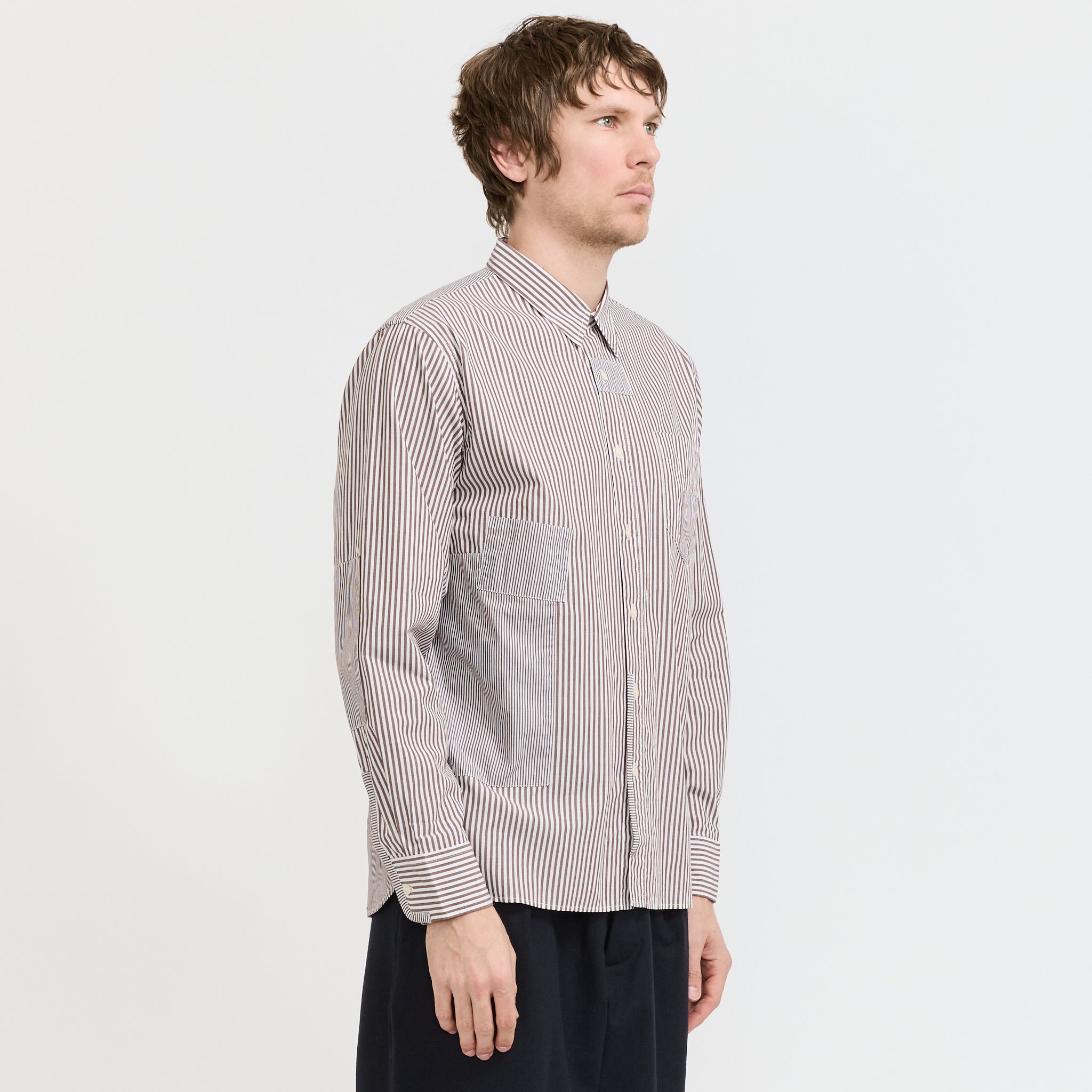 Patched Shirt Brown